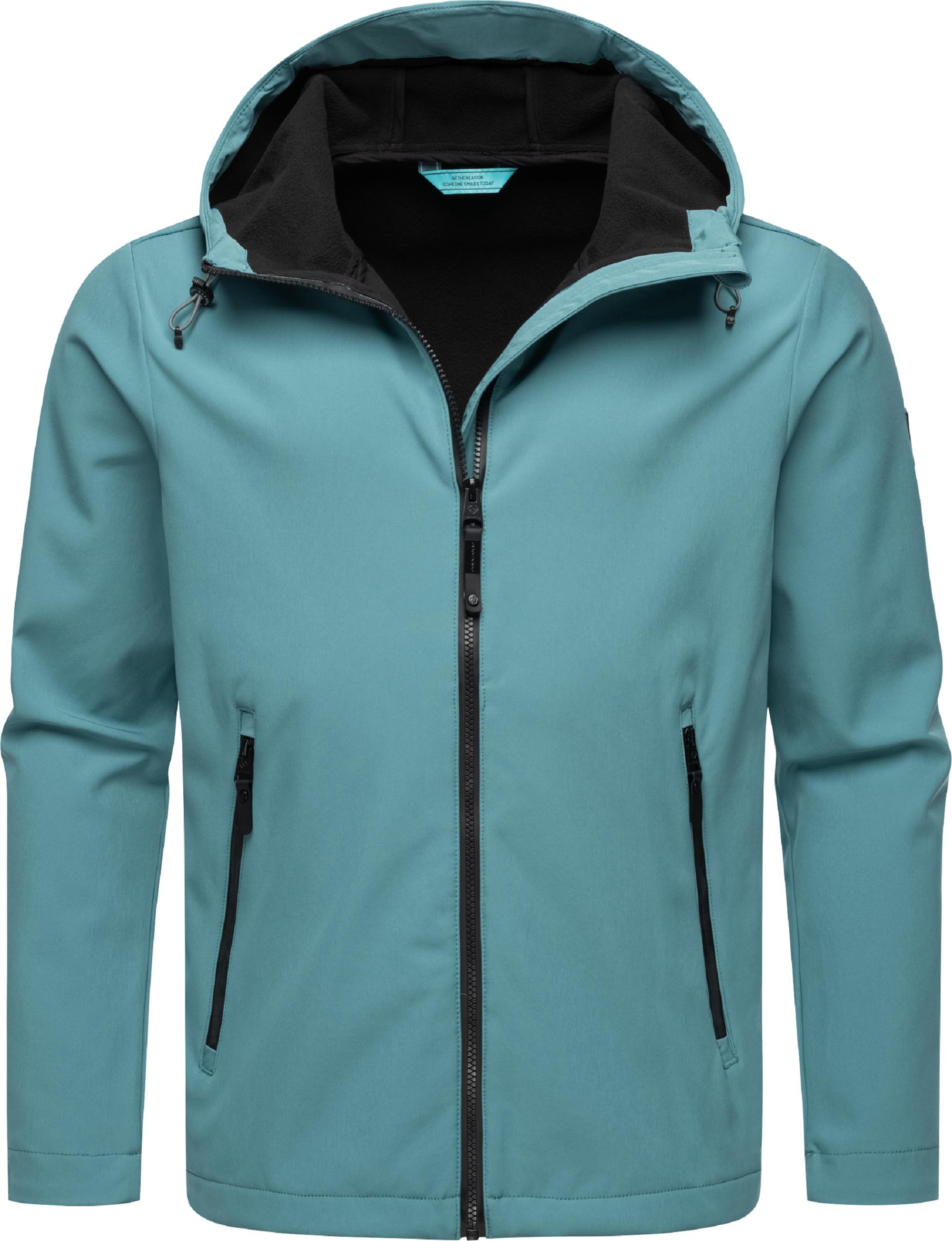 Wasserdichte Softshelljacke mit Kapuze "Shellwie Warm" Ocean Green