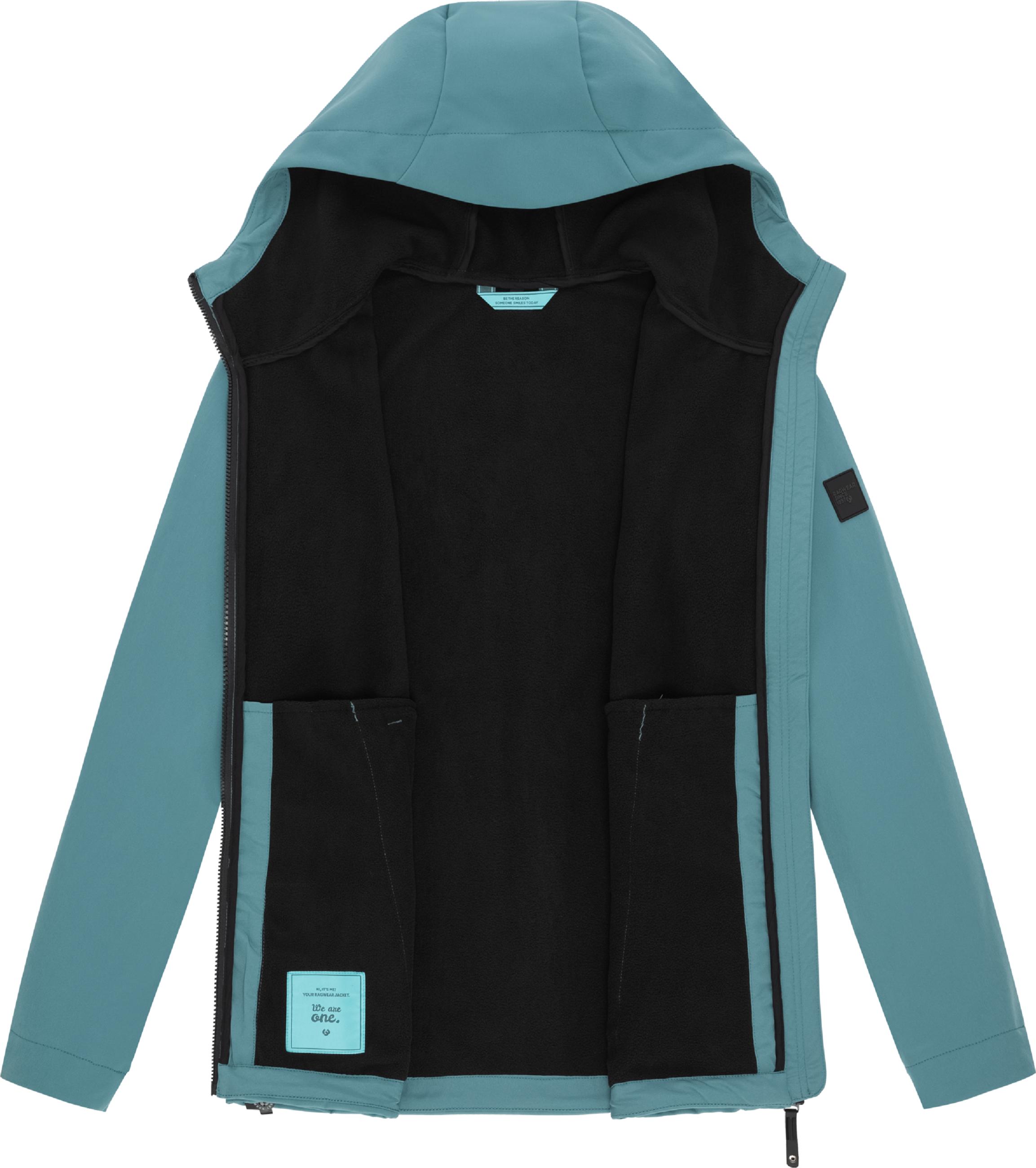 Wasserdichte Softshelljacke mit Kapuze "Shellwie Warm" Ocean Green