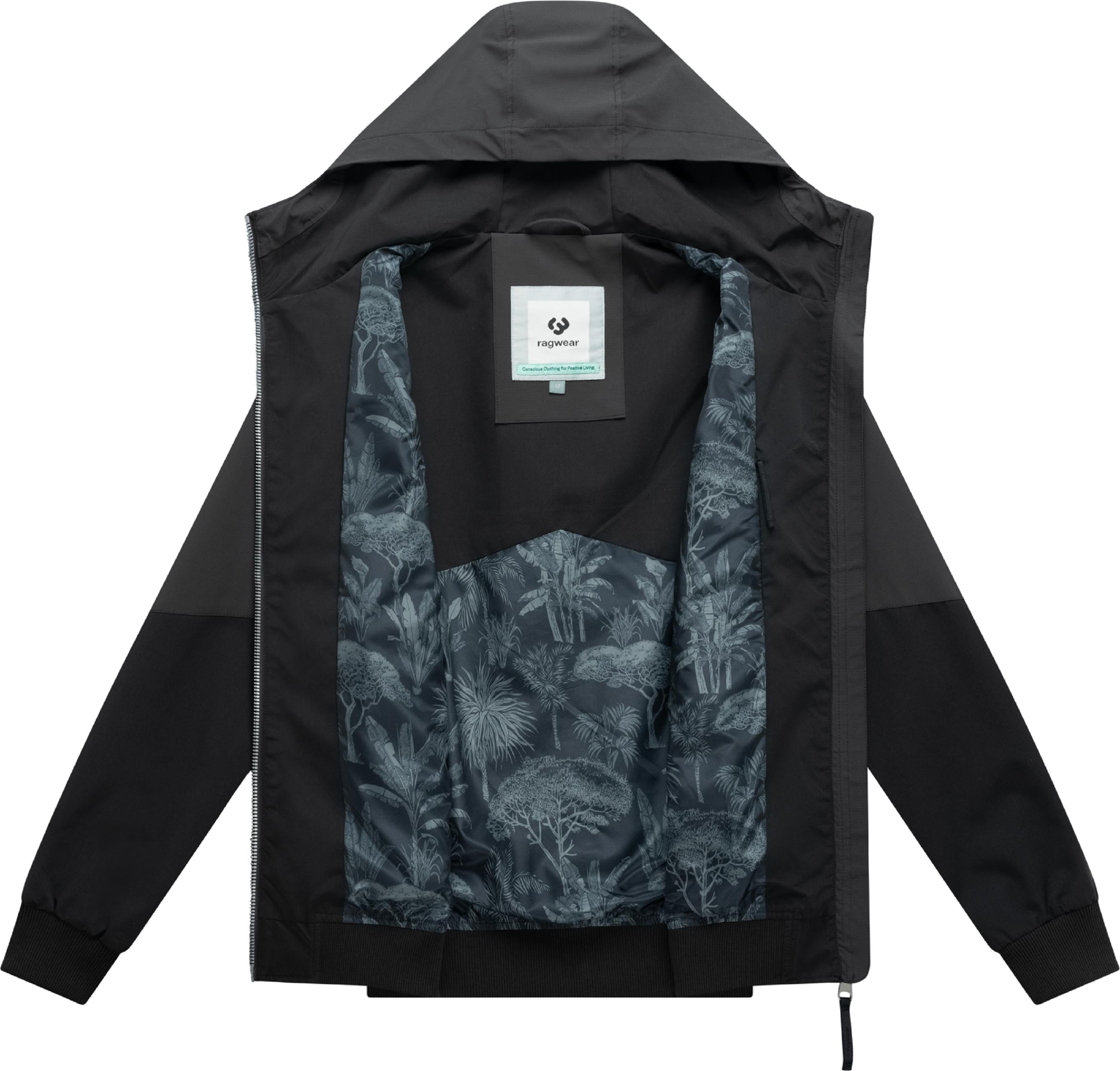 Wasserdichte Übergangsjacke mit Kapuze "Sherwend" Black
