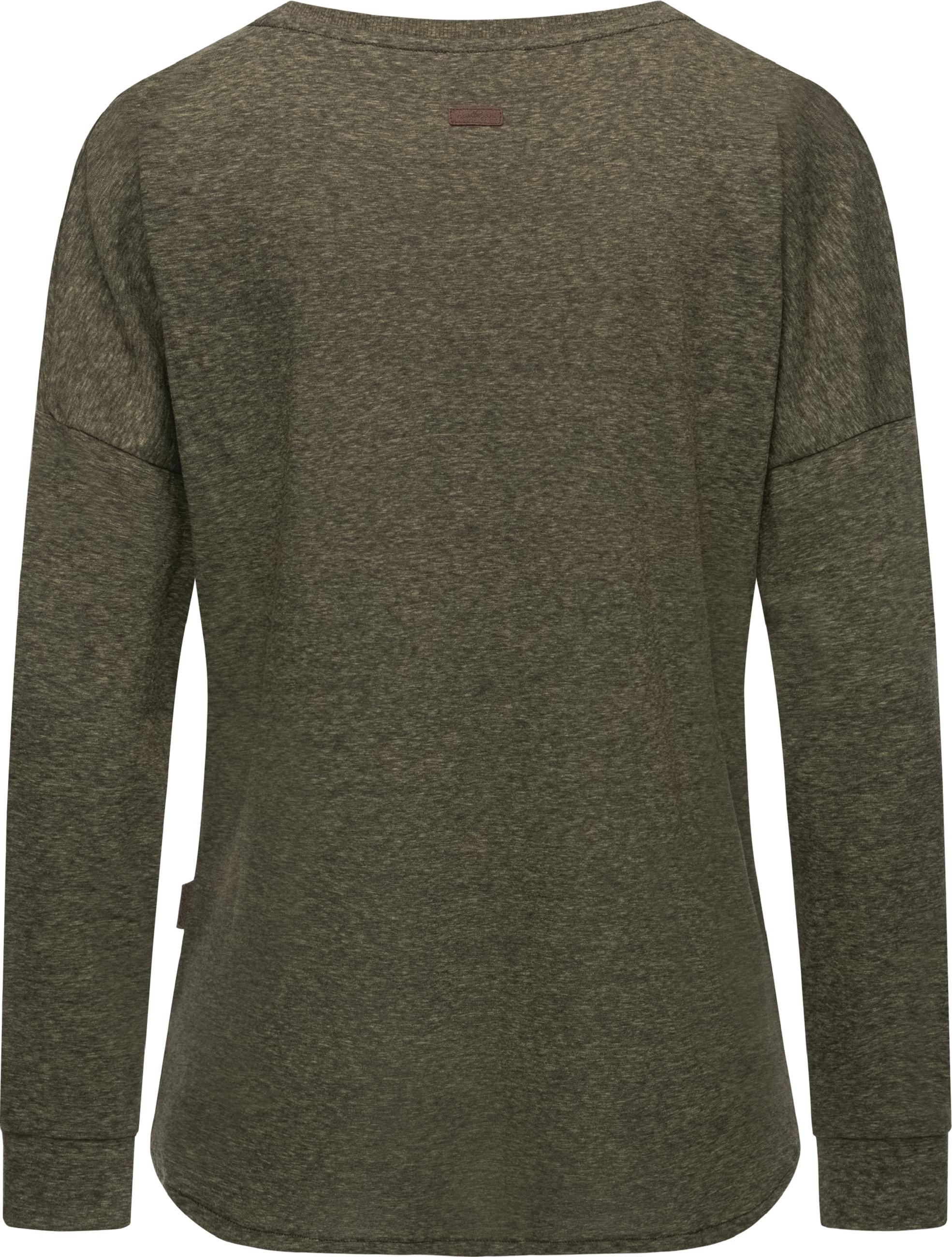 Longsleeve mit abgerundetem Saum "Shimona Long" Olive