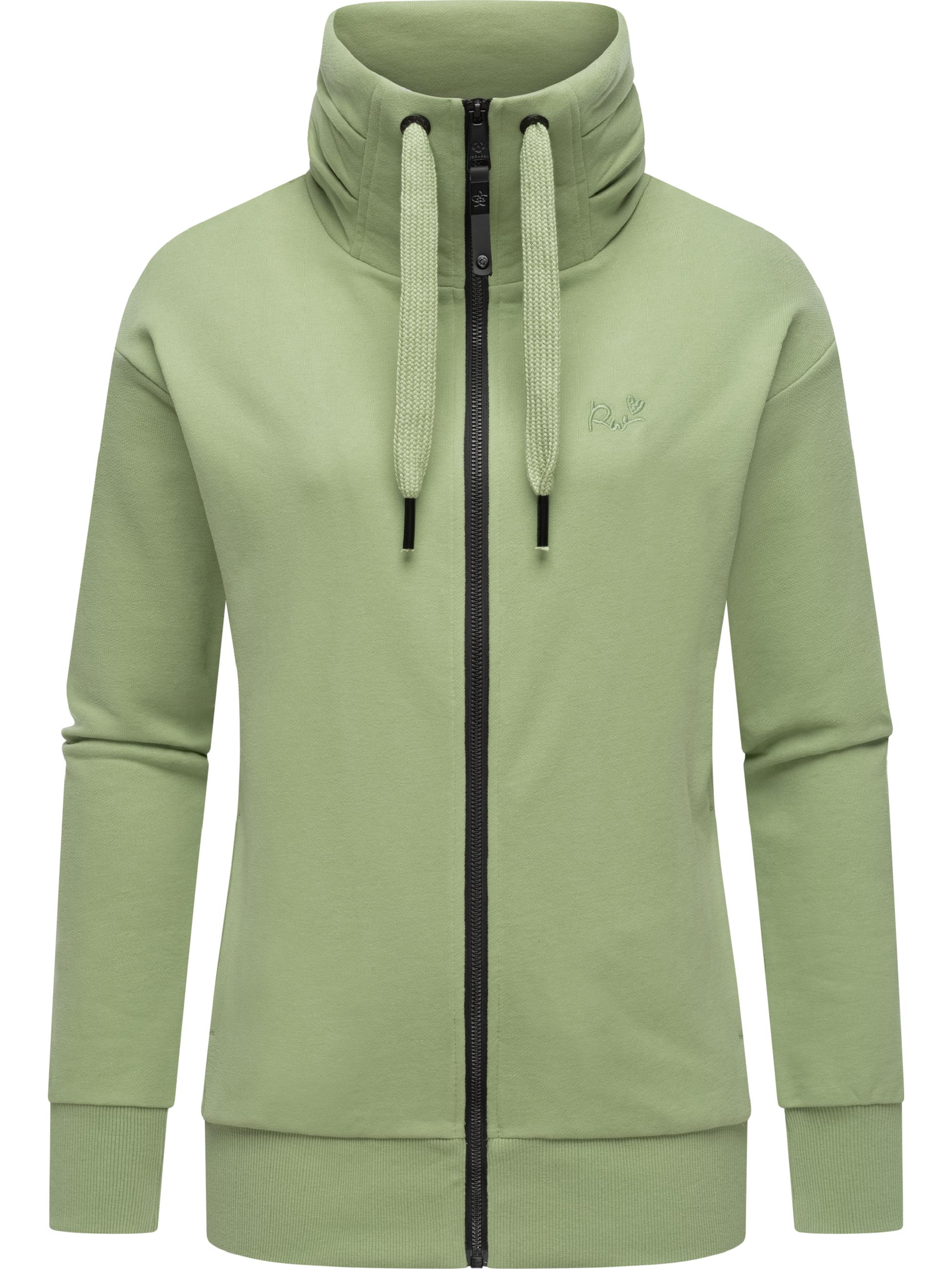 Sweatjacke mit hohem Kragen "Shocky" Dusty Green24