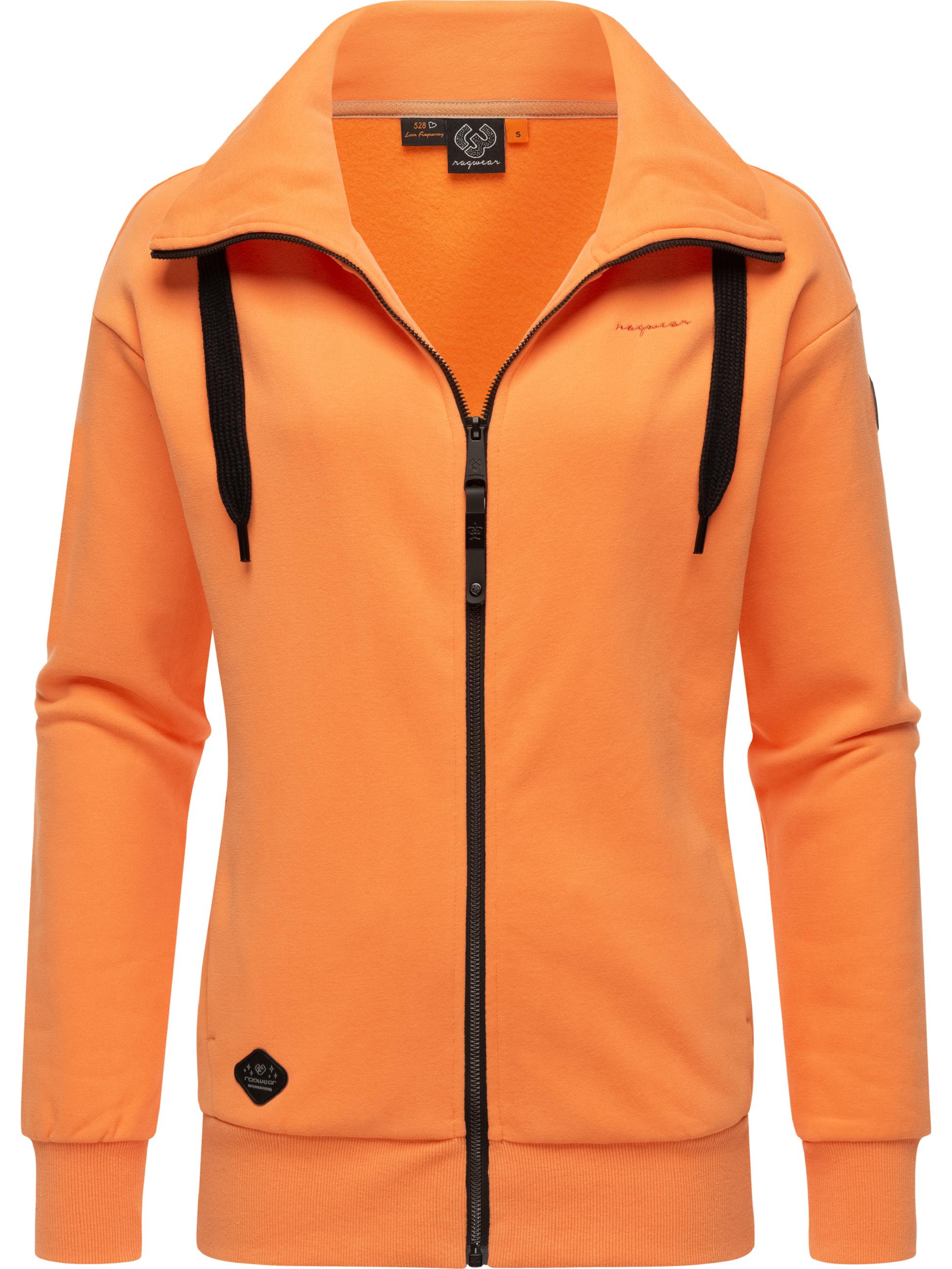 Sweatjacke mit hohem Kragen "Shocky" Papaya