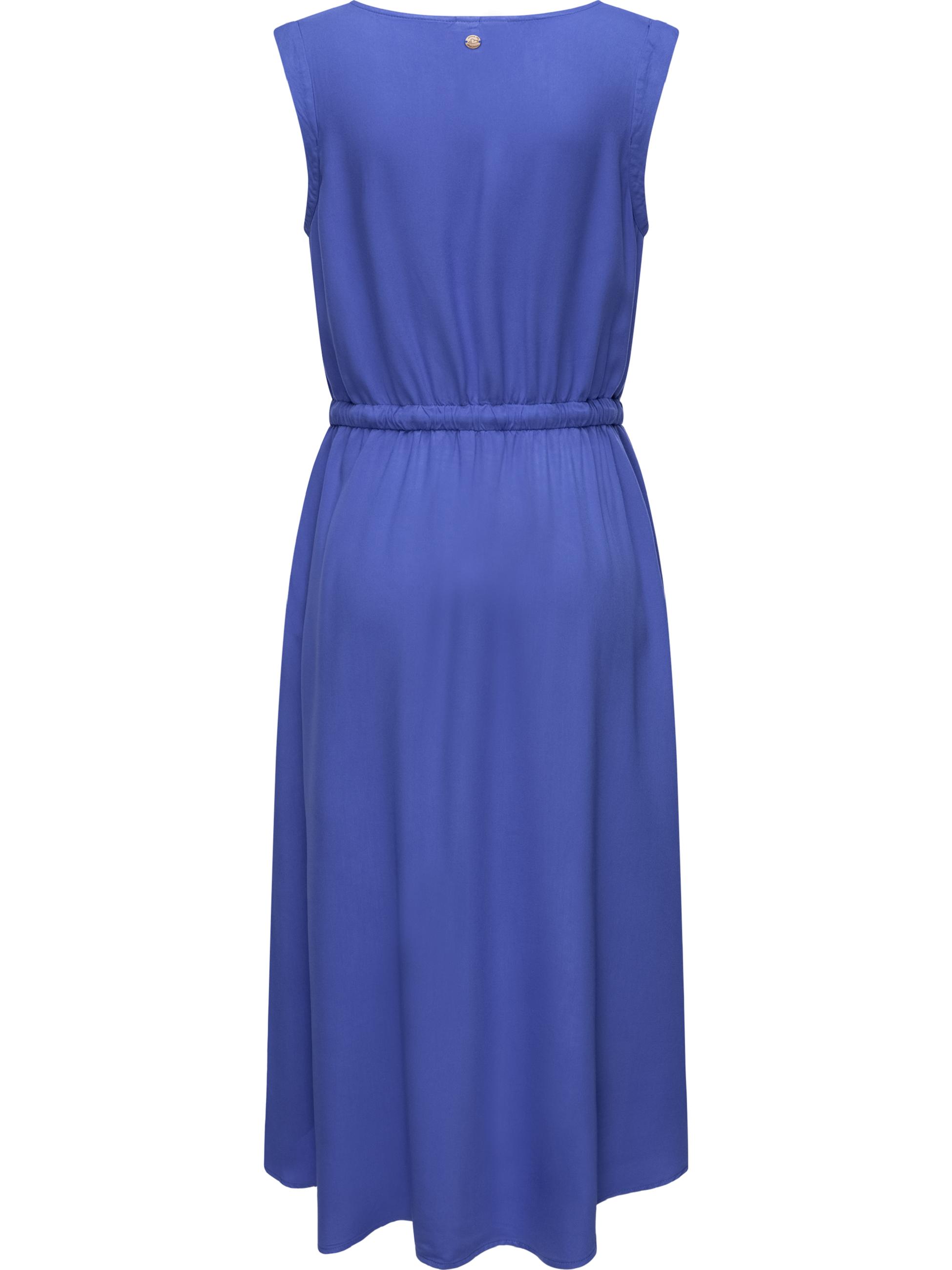 Sommerkleid mit Taillenband "Sirocco" Web Blue