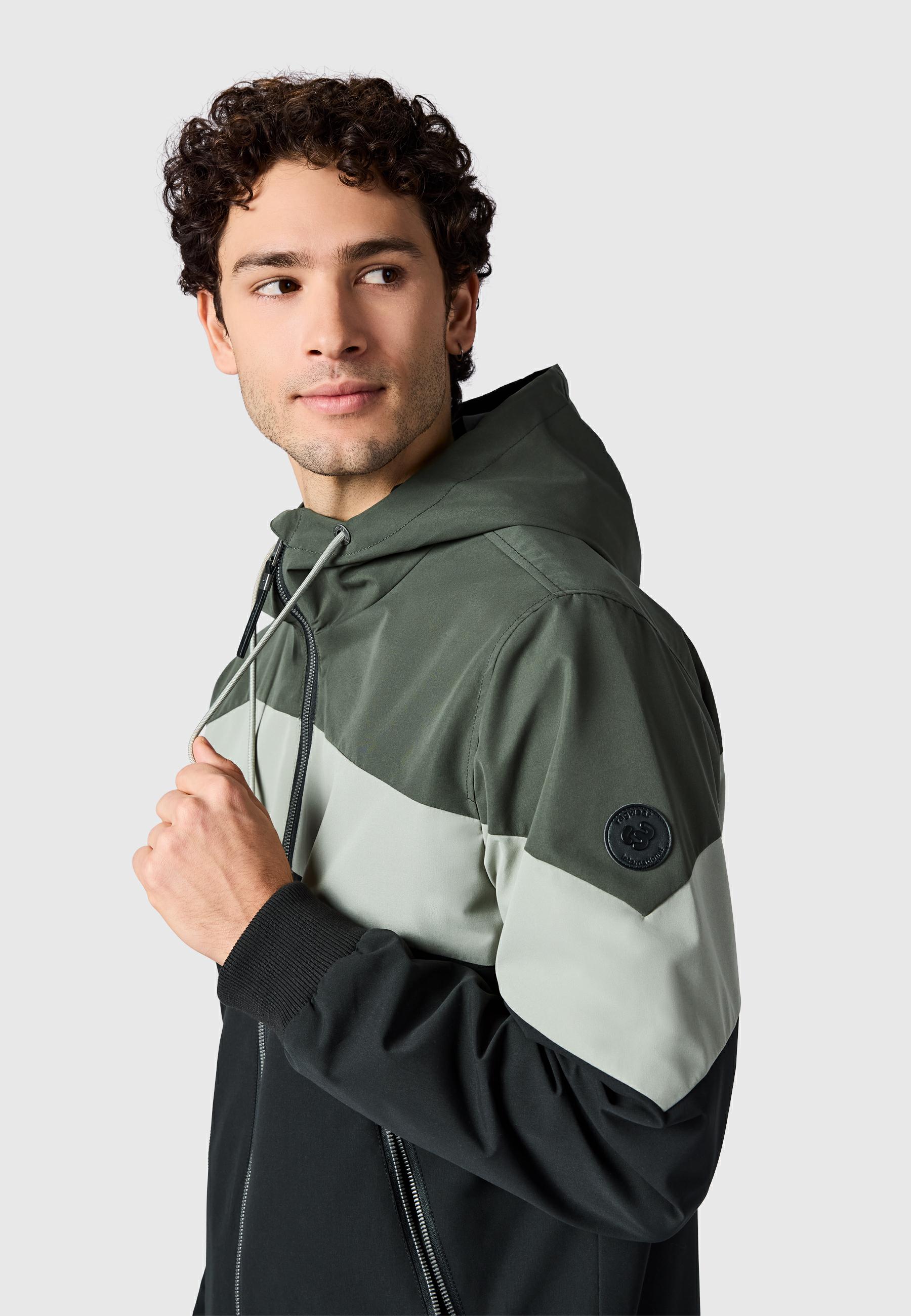 Wasserdichte Übergangsjacke "Stewie Block" Dark Olive