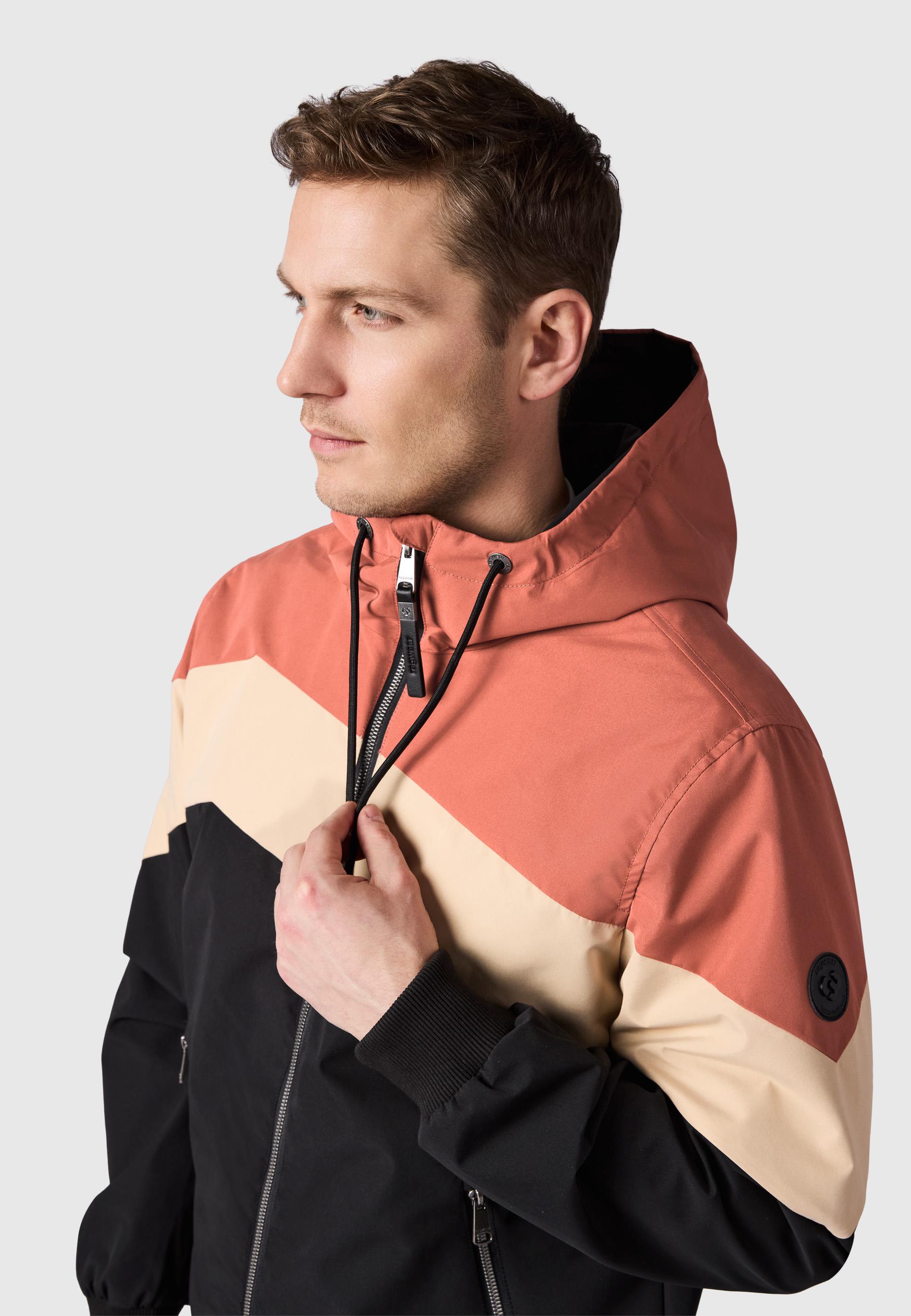 Wasserdichte Übergangsjacke "Stewie Block" Terracotta