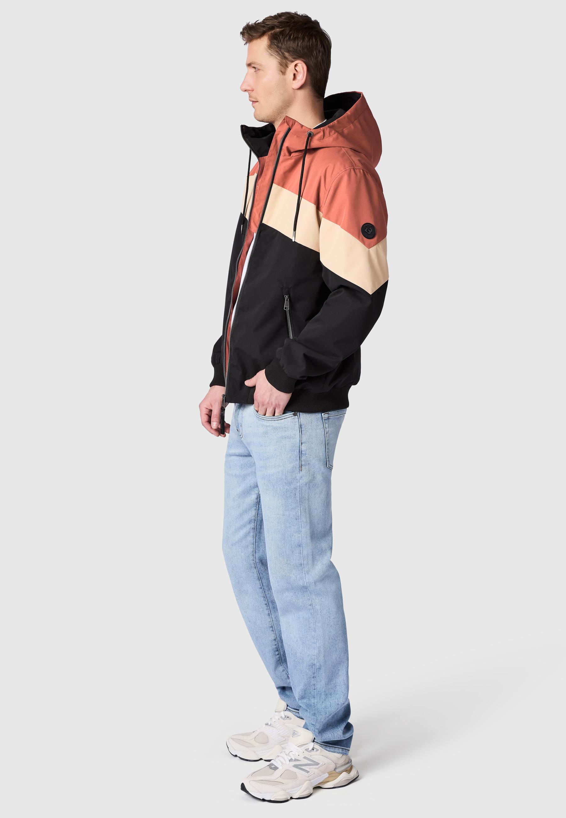 Wasserdichte Übergangsjacke "Stewie Block" Terracotta