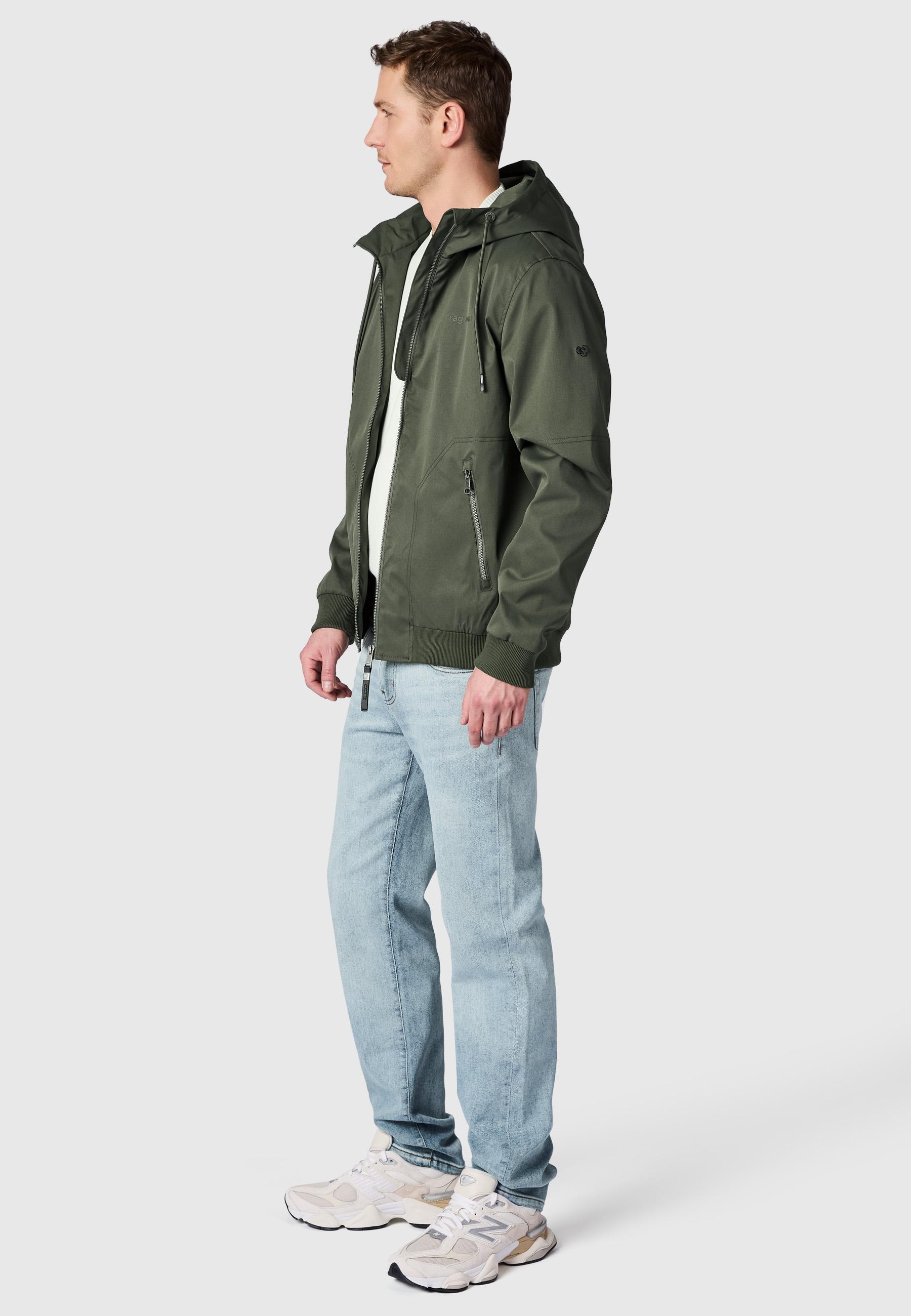 Leichte wasserdichte Übergangsjacke "Stewie Twill YOUMODO" Dark Olive