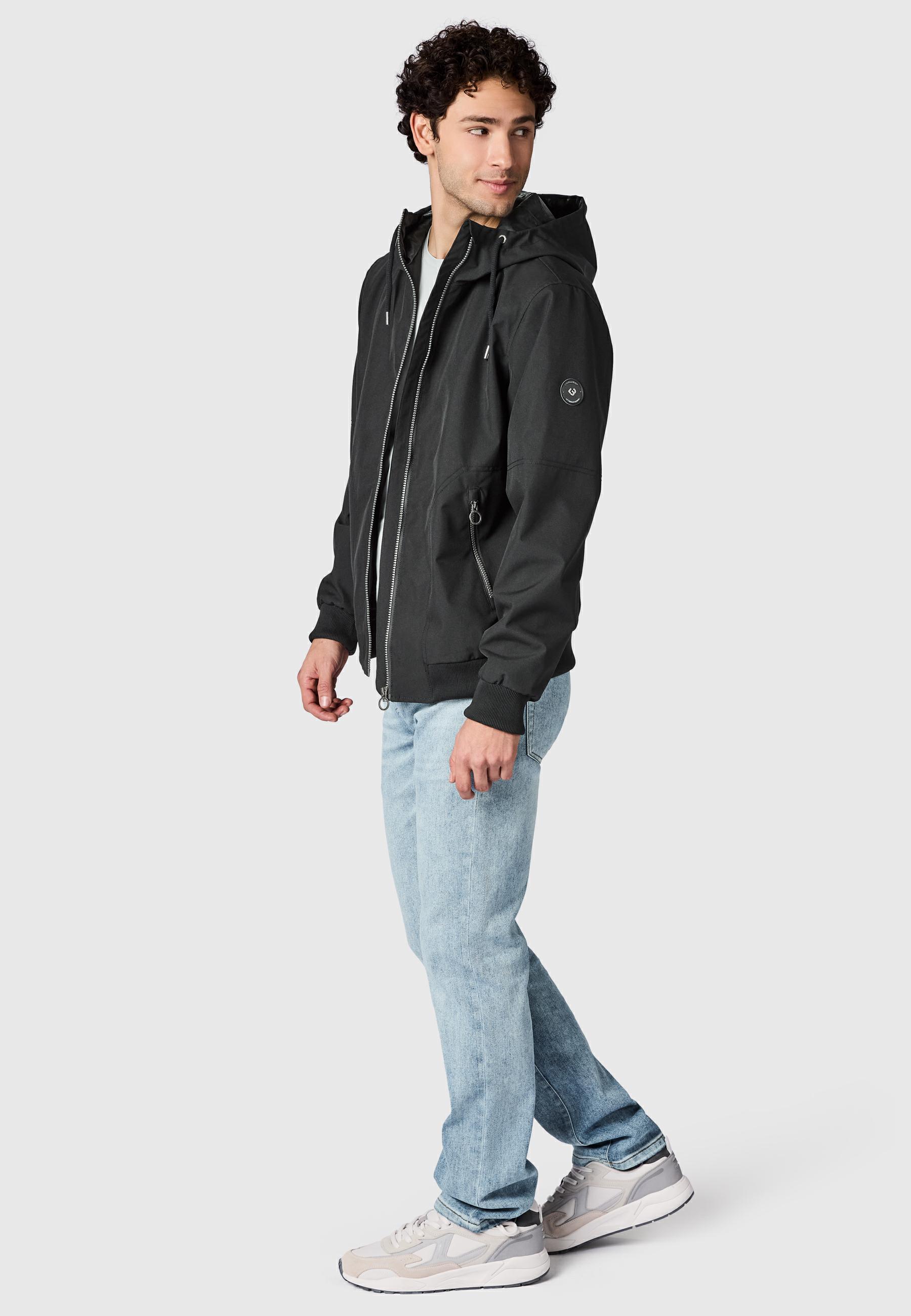 wasserdichte Übergangsjacke mit Kapuze "Stuartt Summer YOUMODO" Black