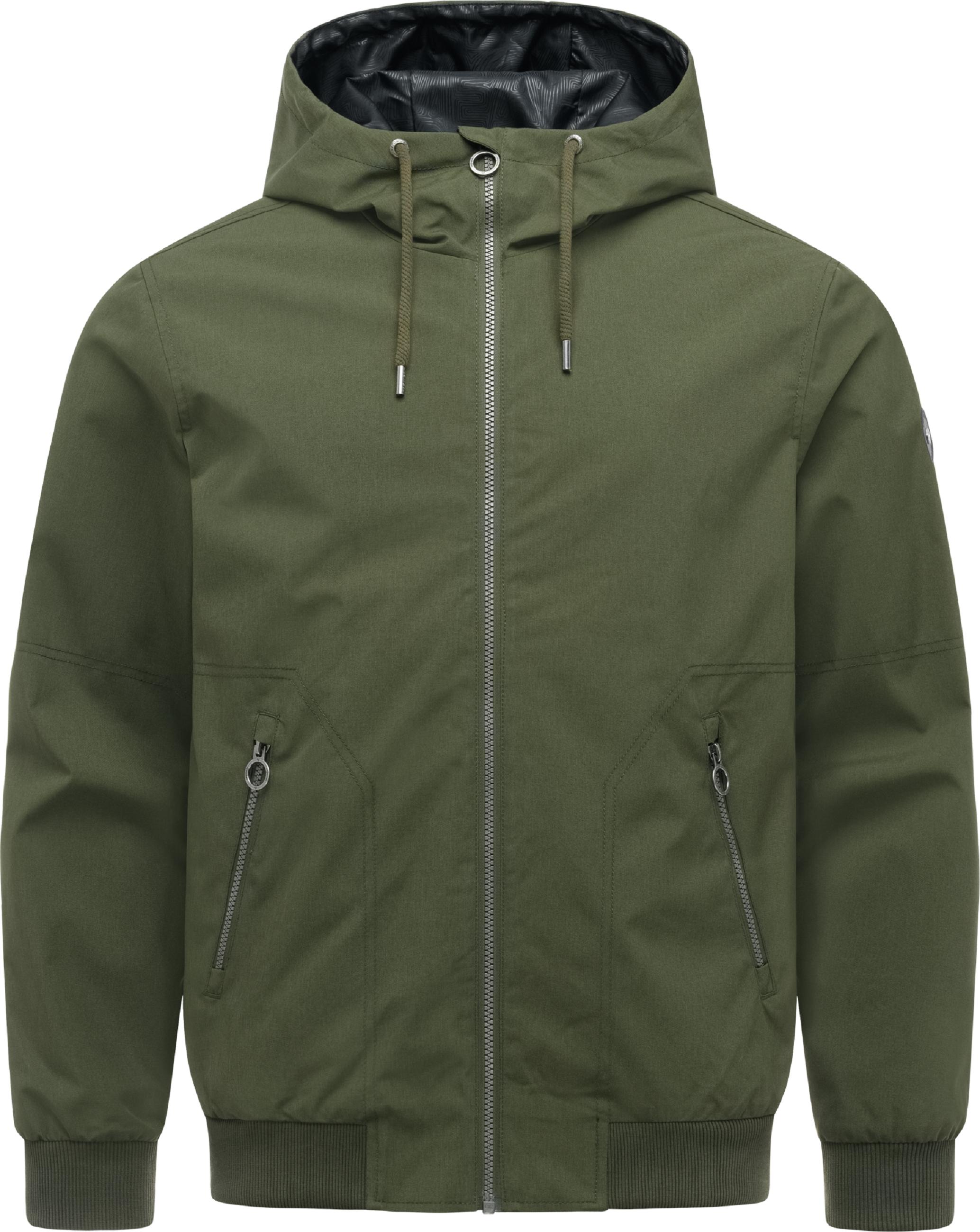wasserdichte Übergangsjacke mit Kapuze "Stuartt Summer YOUMODO" Dark Olive