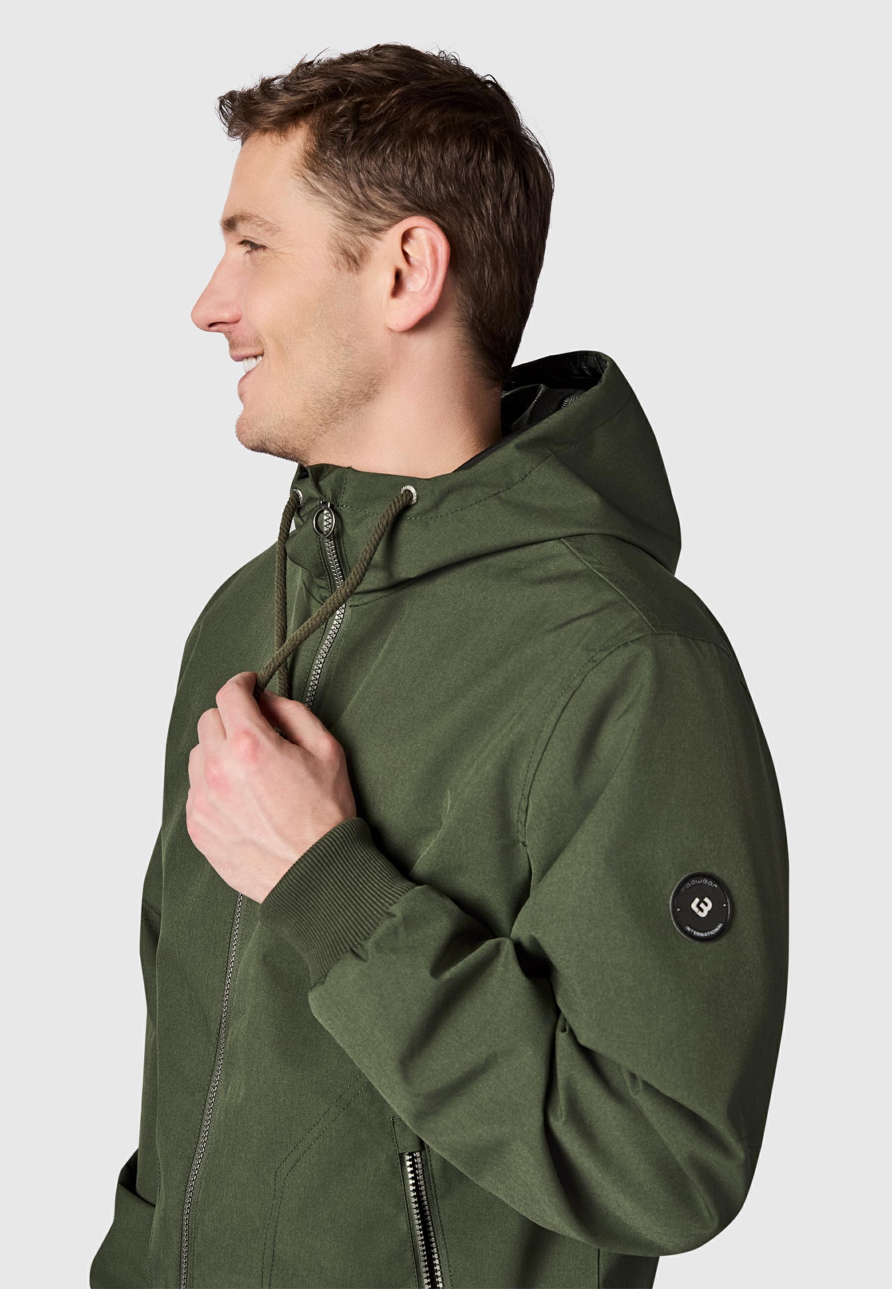 wasserdichte Übergangsjacke mit Kapuze "Stuartt Summer YOUMODO" Dark Olive