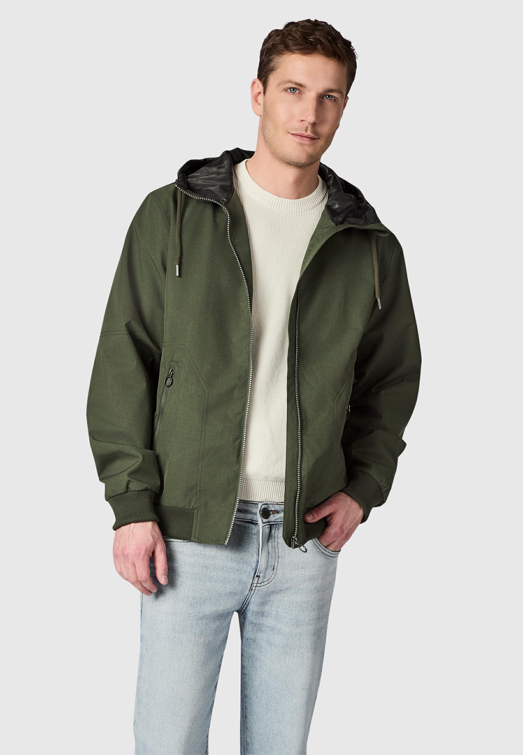 wasserdichte Übergangsjacke mit Kapuze "Stuartt Summer YOUMODO" Dark Olive
