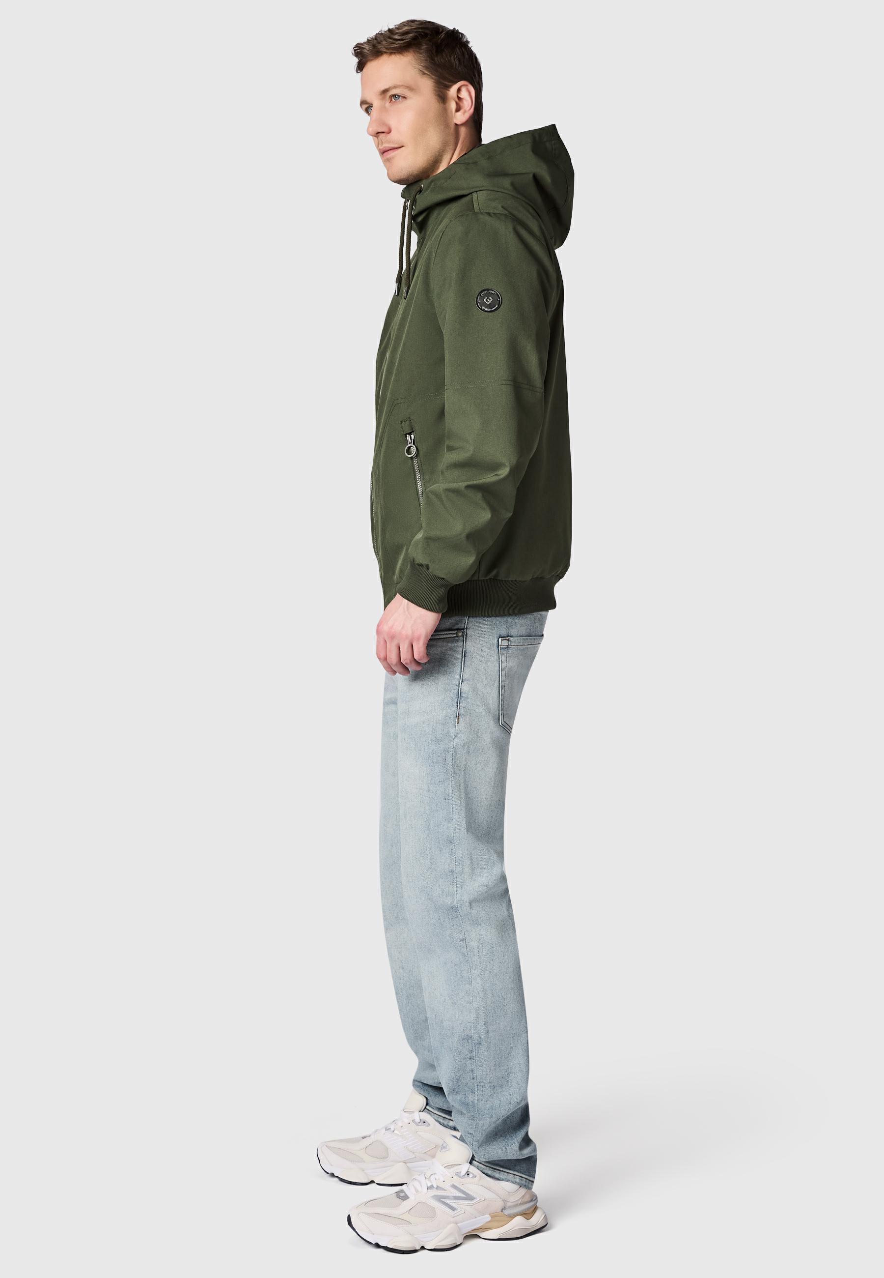 wasserdichte Übergangsjacke mit Kapuze "Stuartt Summer YOUMODO" Dark Olive