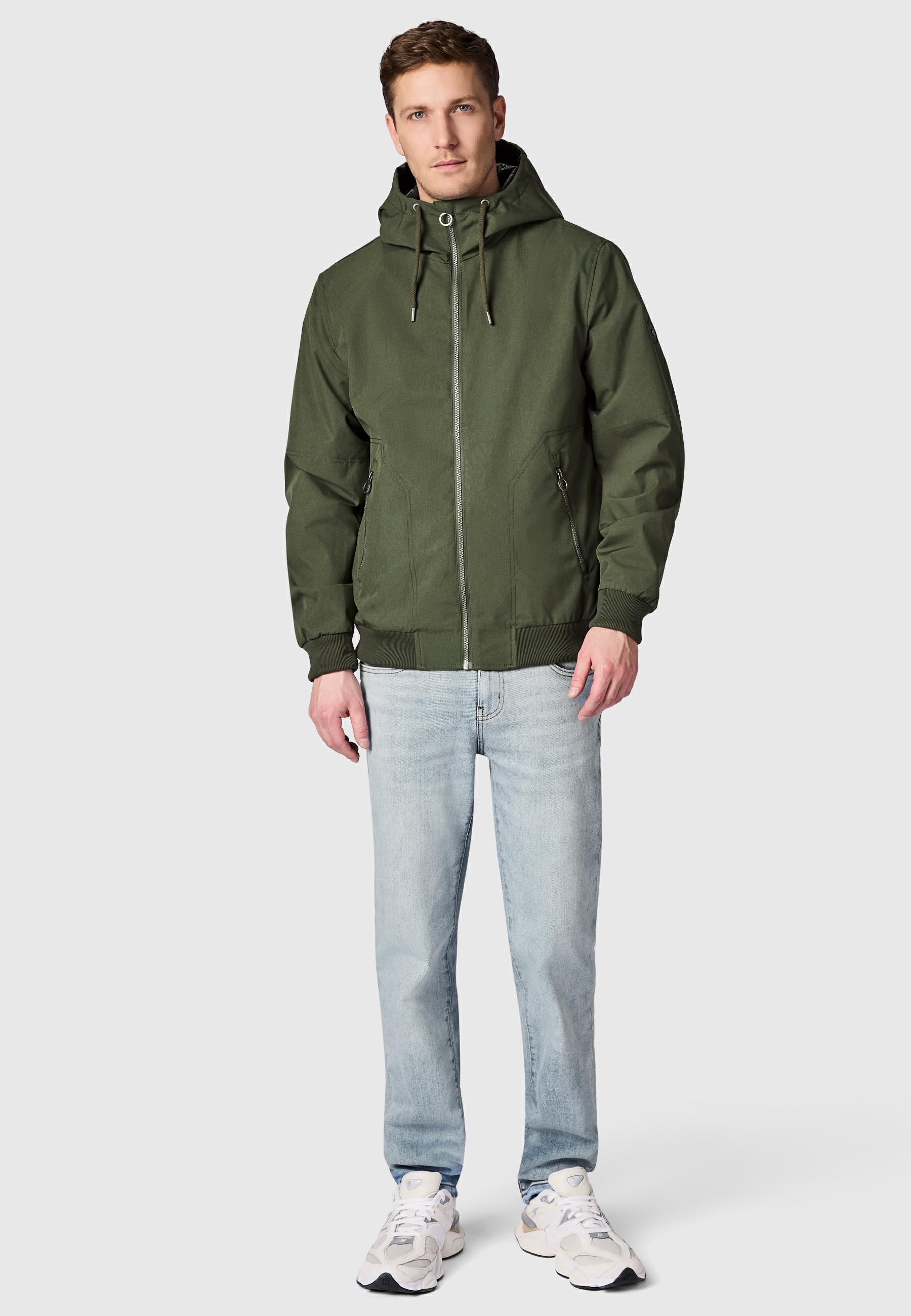 wasserdichte Übergangsjacke mit Kapuze "Stuartt Summer YOUMODO" Dark Olive