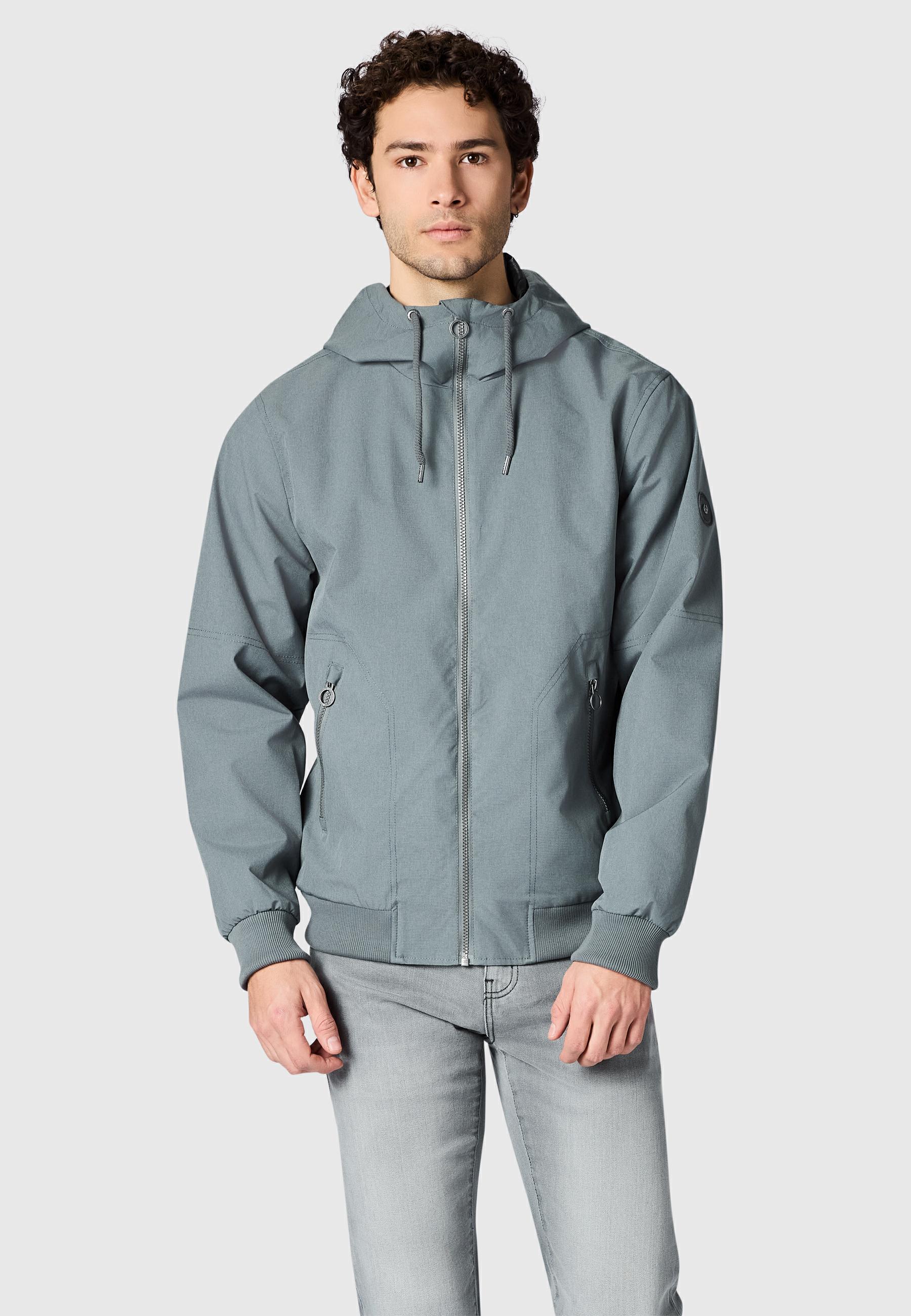 wasserdichte Übergangsjacke mit Kapuze "Stuartt Summer YOUMODO" Grey