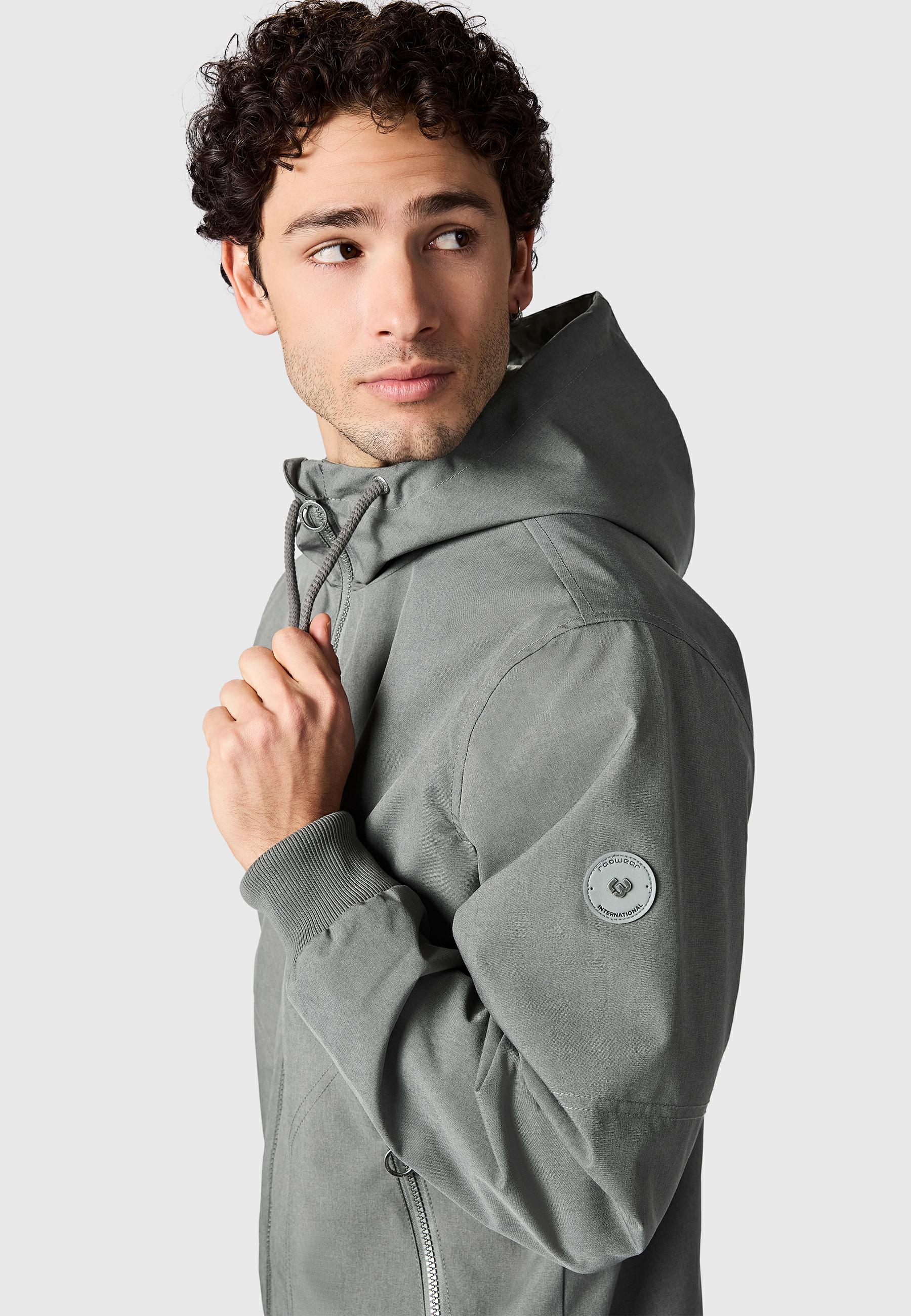 wasserdichte Übergangsjacke mit Kapuze "Stuartt Summer YOUMODO" Stone Grey