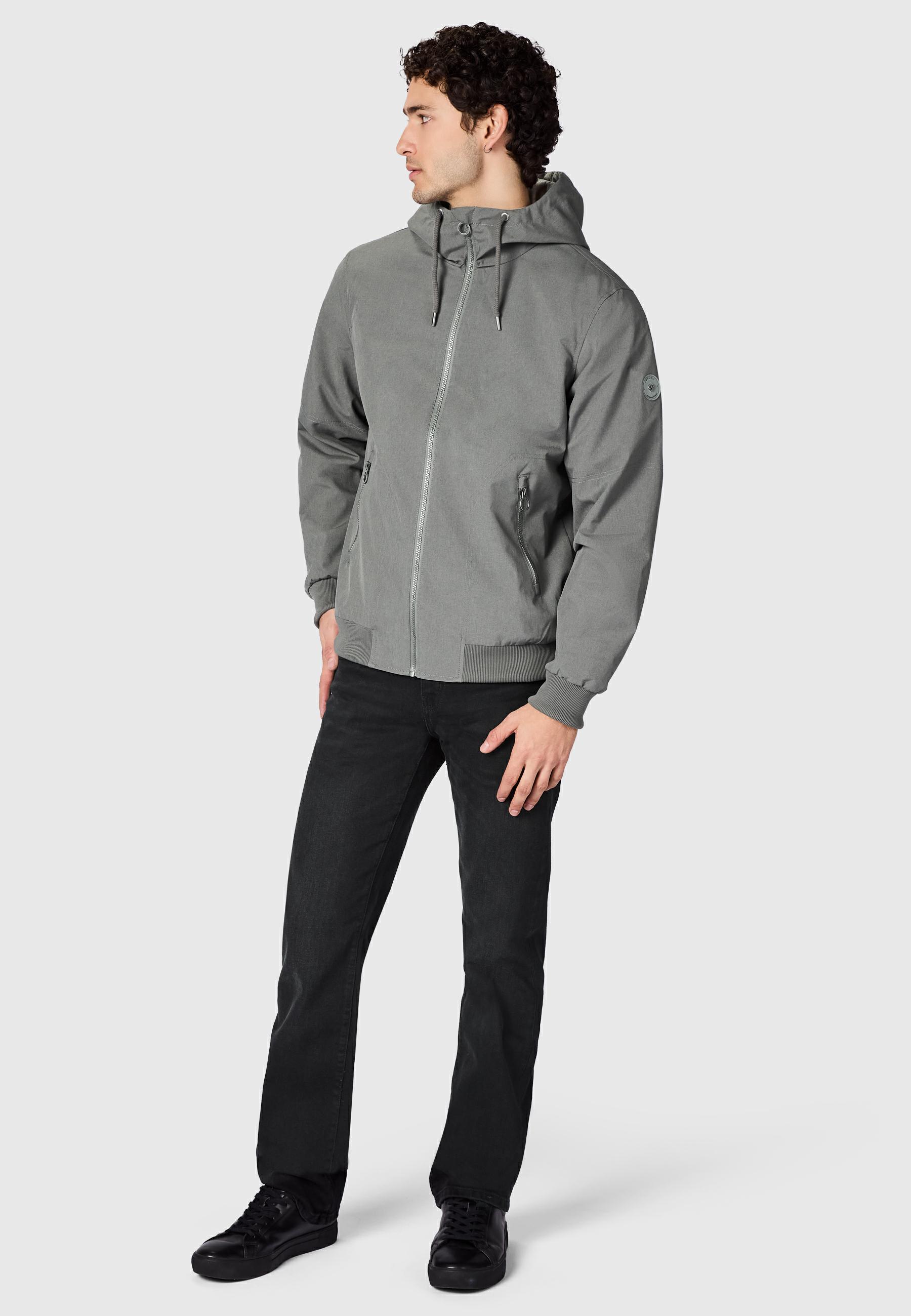 wasserdichte Übergangsjacke mit Kapuze "Stuartt Summer YOUMODO" Stone Grey