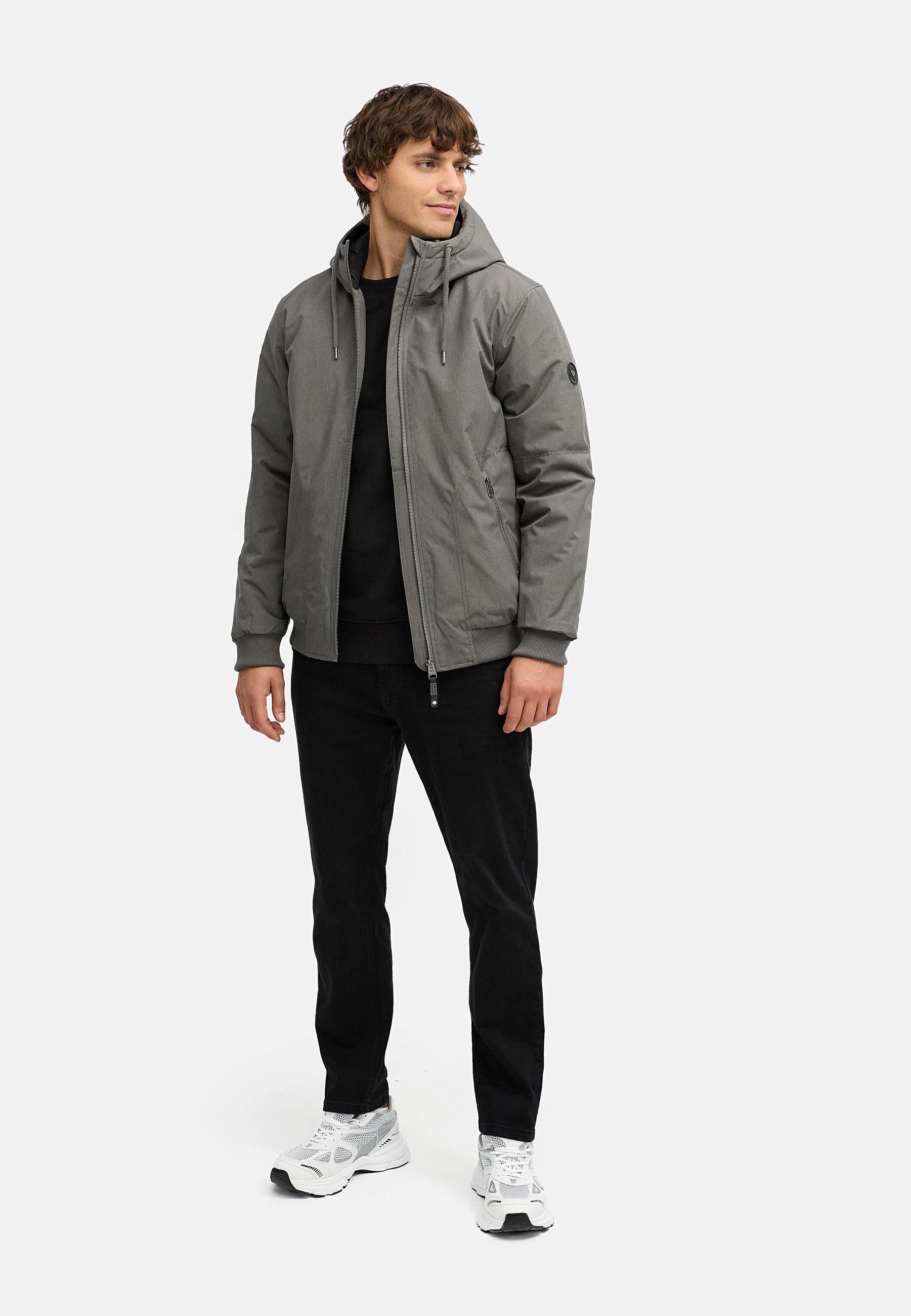 Wasserdichte Winterjacke mit verstellbarer Kapuze "Stuartt YOUMODO" Stone Grey