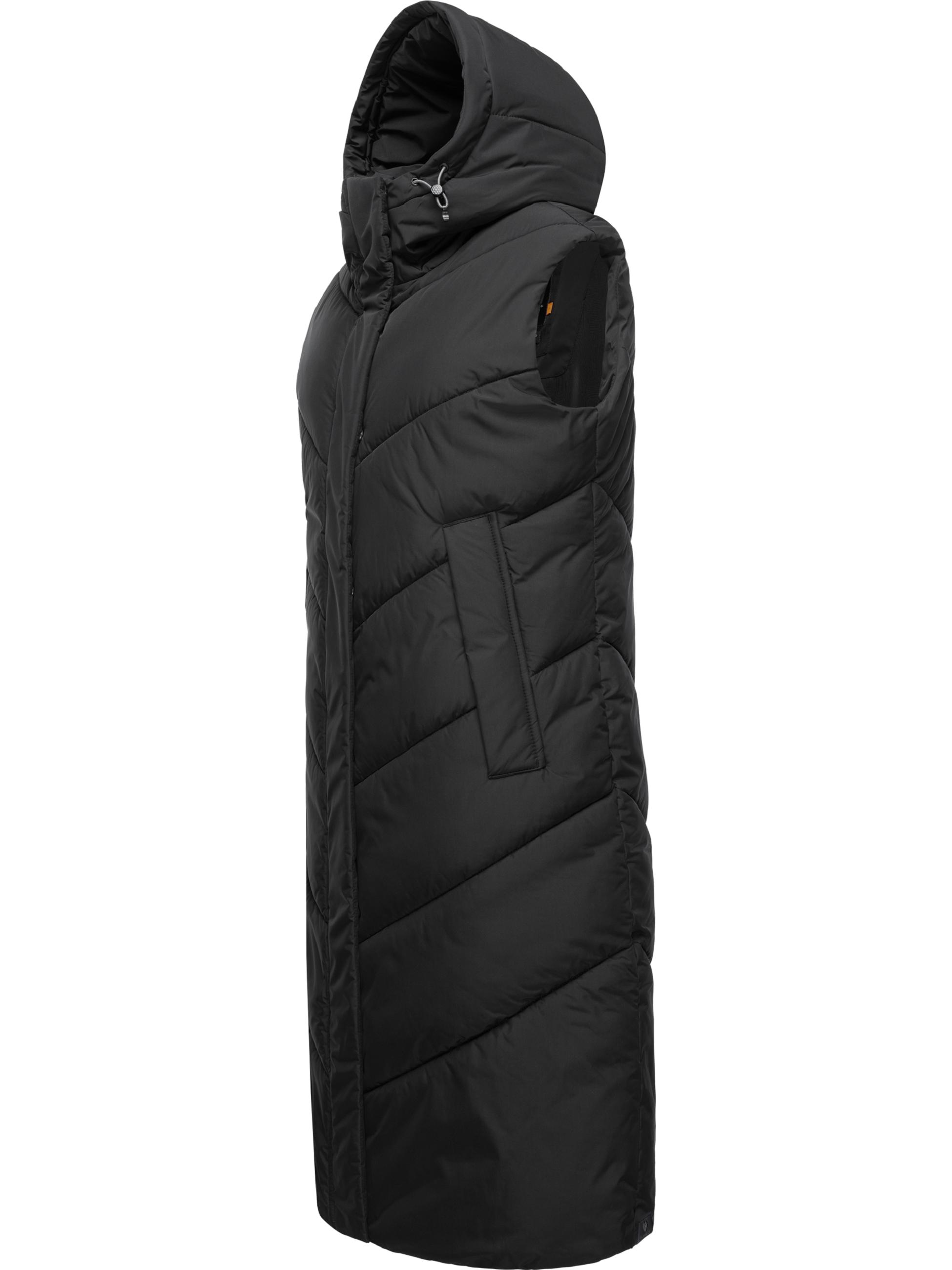 Warme Steppweste mit Kapuze "Suminka Vest" Black