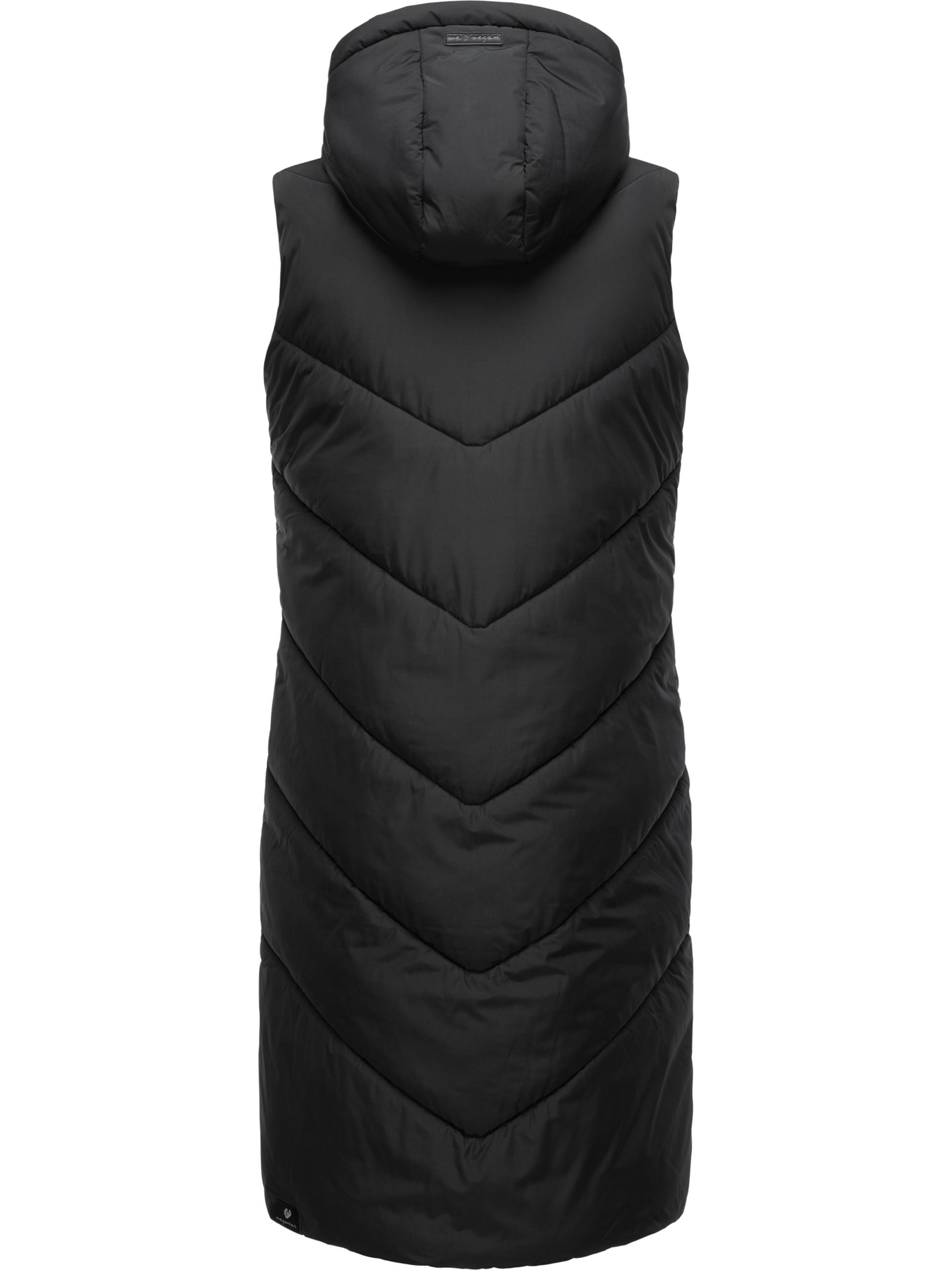 Warme Steppweste mit Kapuze "Suminka Vest" Black