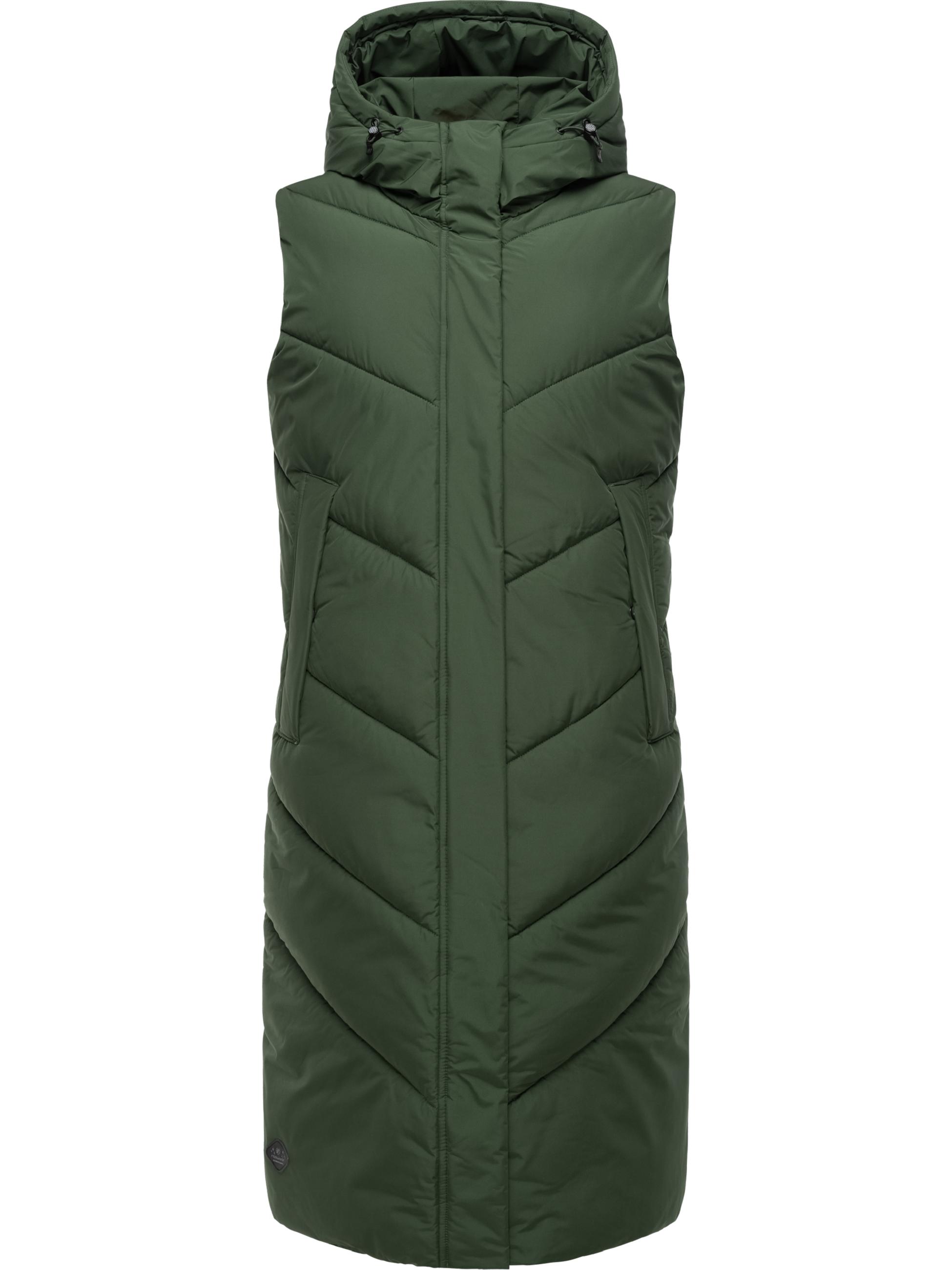 Warme Steppweste mit Kapuze "Suminka Vest" Dark Olive