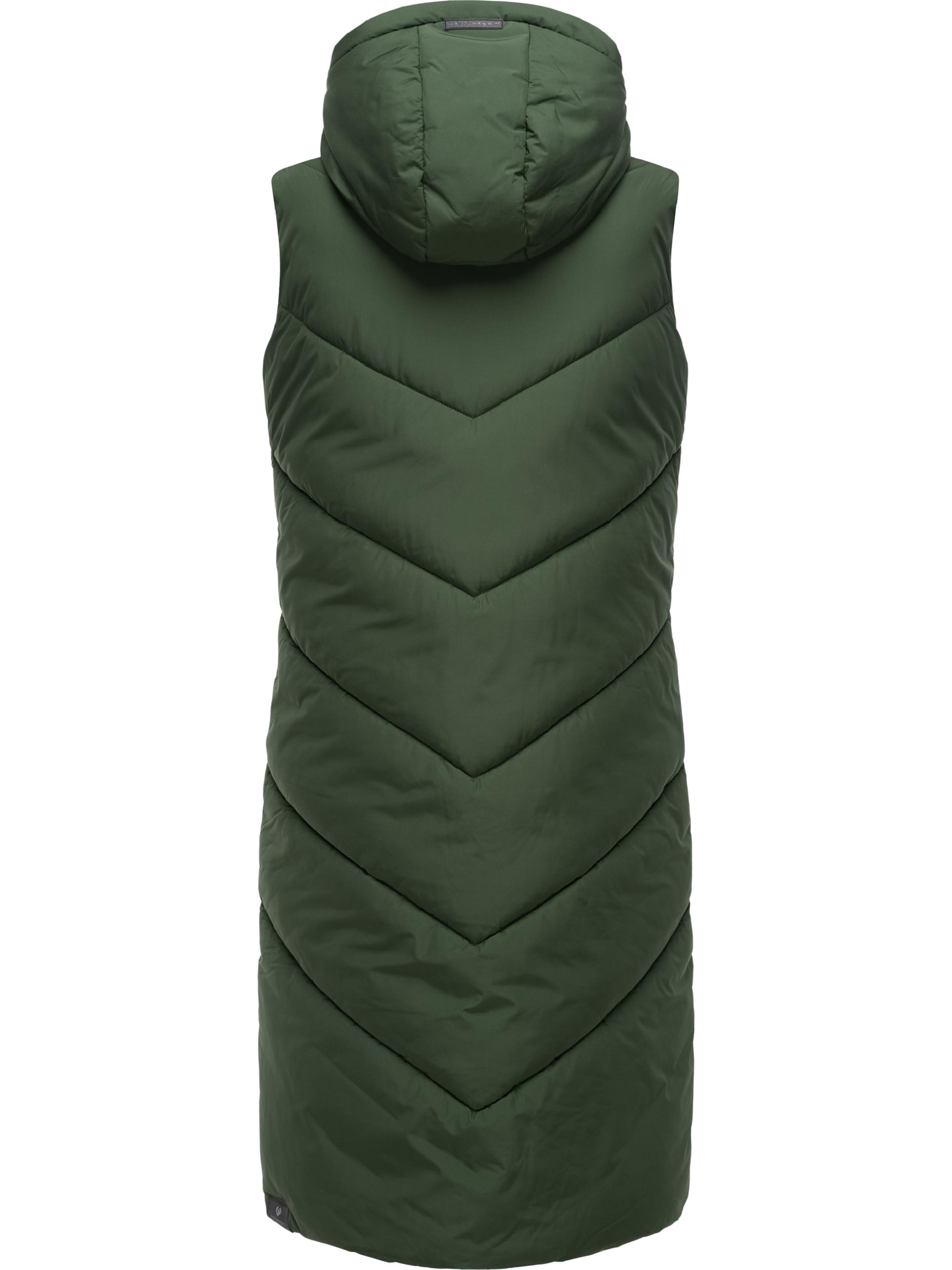 Warme Steppweste mit Kapuze "Suminka Vest" Dark Olive