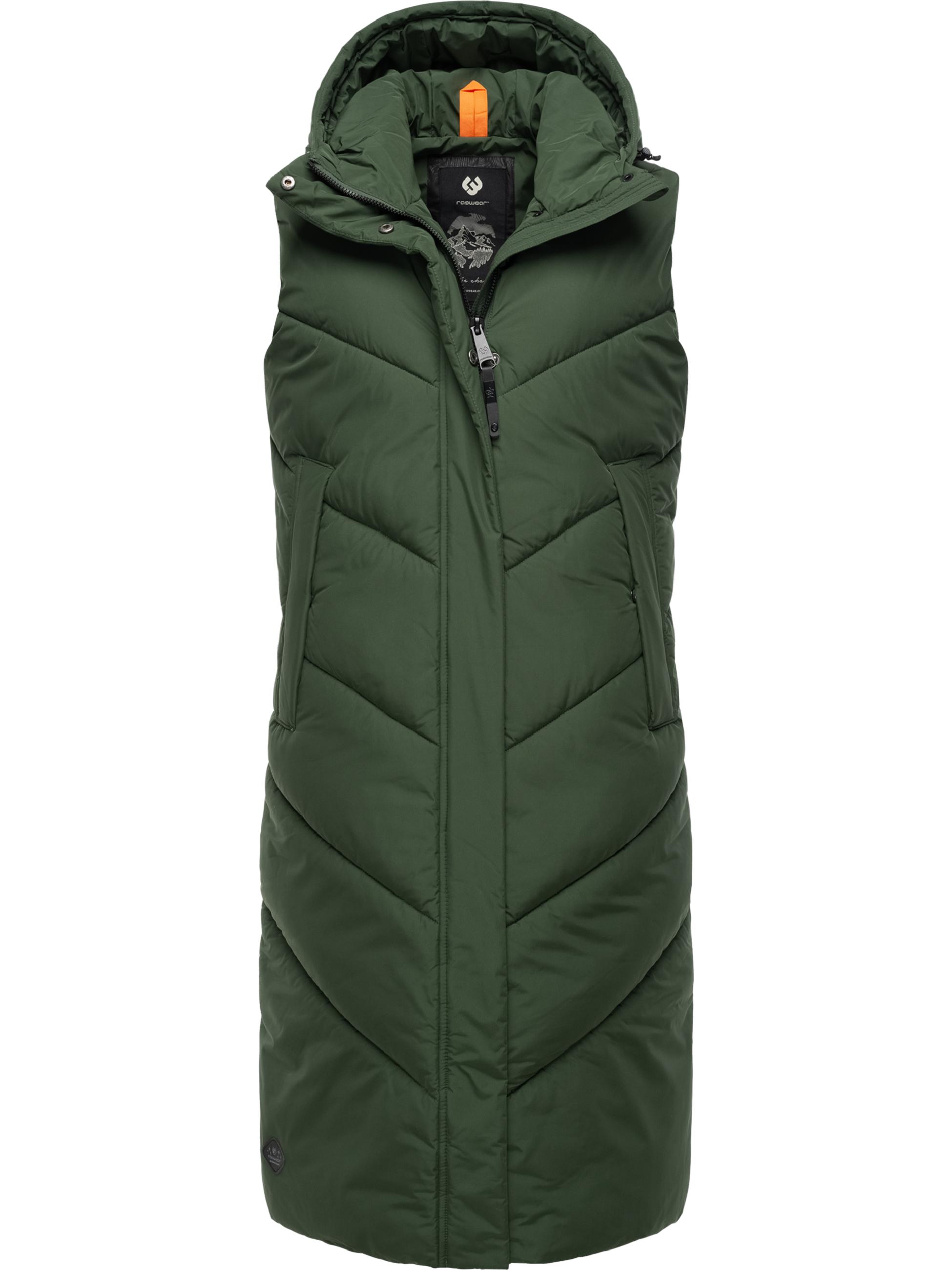 Warme Steppweste mit Kapuze "Suminka Vest" Dark Olive