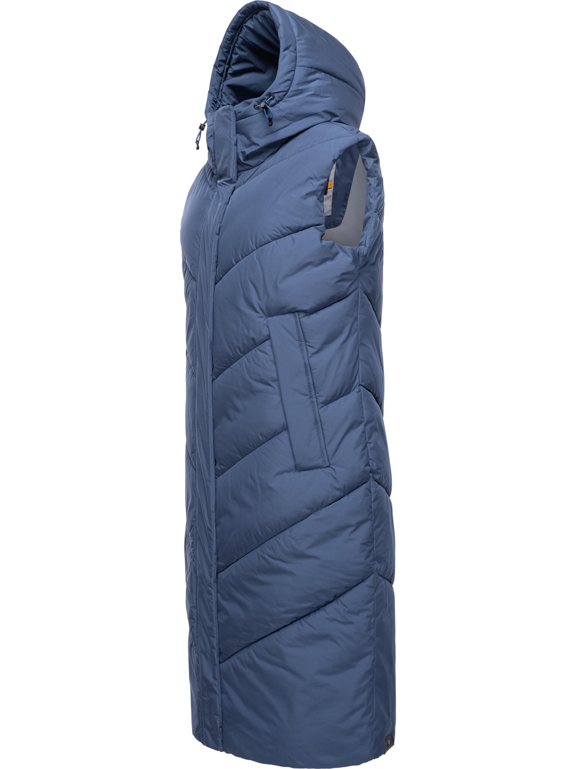 Warme Steppweste mit Kapuze "Suminka Vest" Indigo Blue