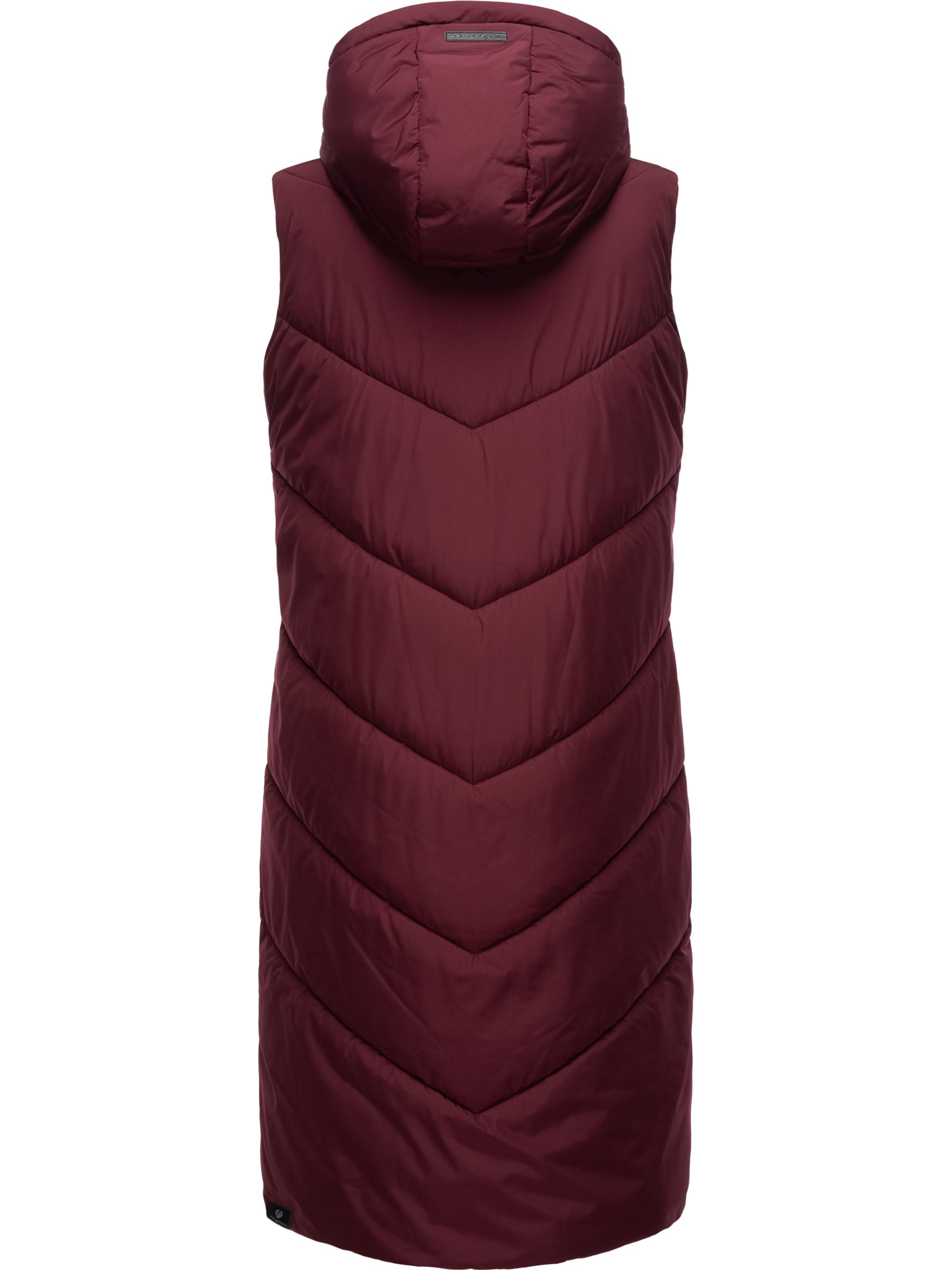 Warme Steppweste mit Kapuze "Suminka Vest" Wine Red