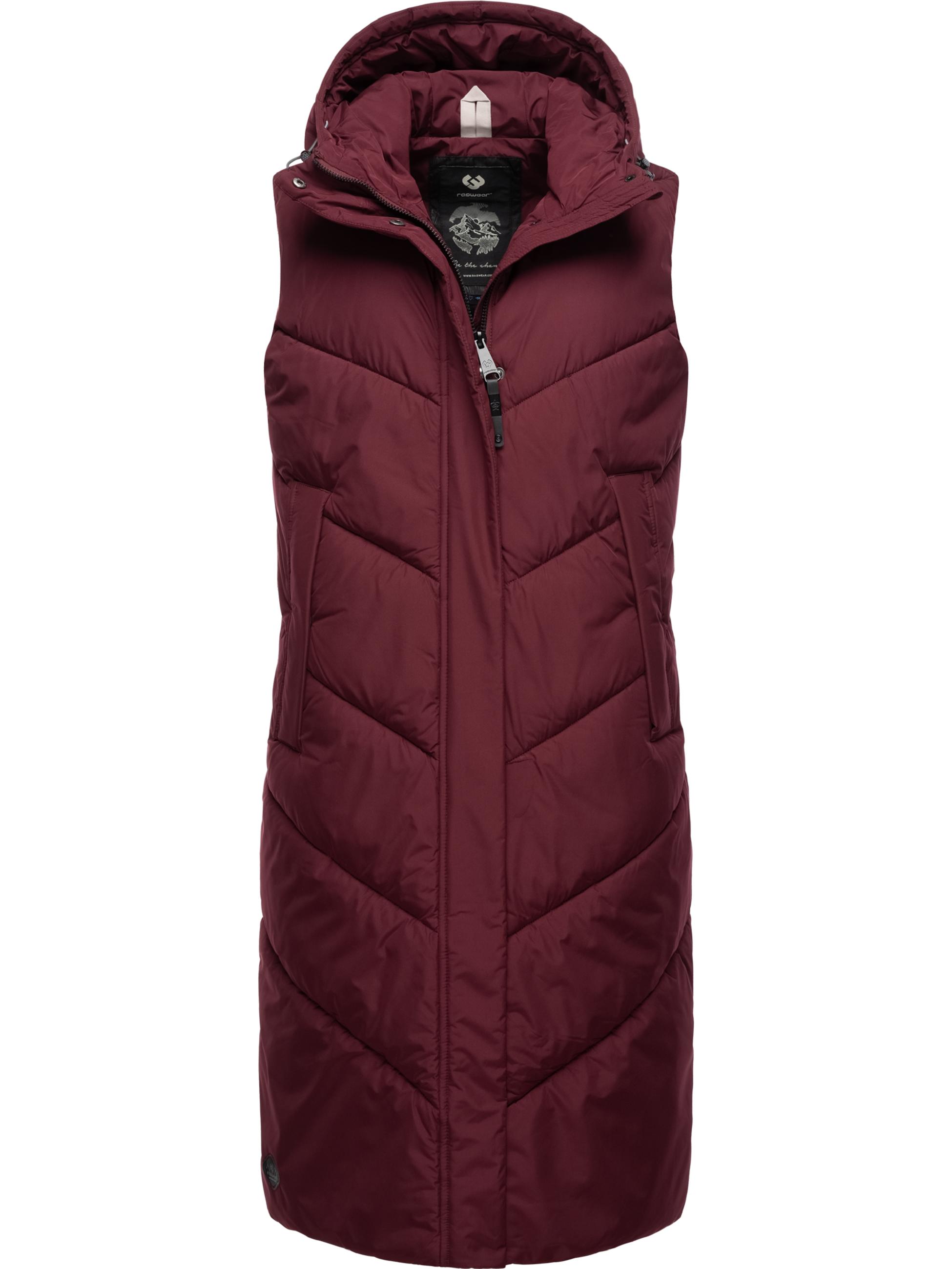 Warme Steppweste mit Kapuze "Suminka Vest" Wine Red