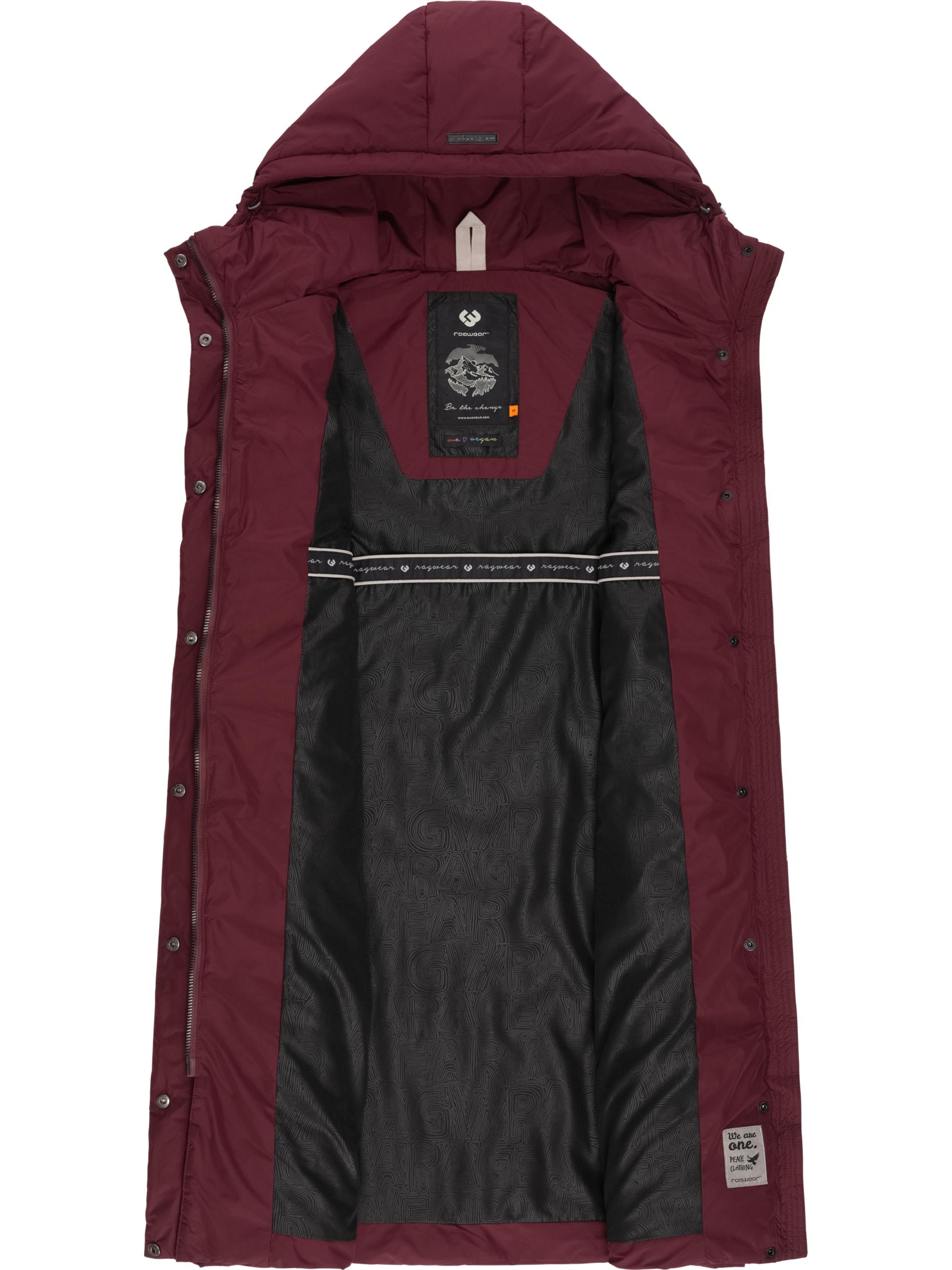 Warme Steppweste mit Kapuze "Suminka Vest" Wine Red