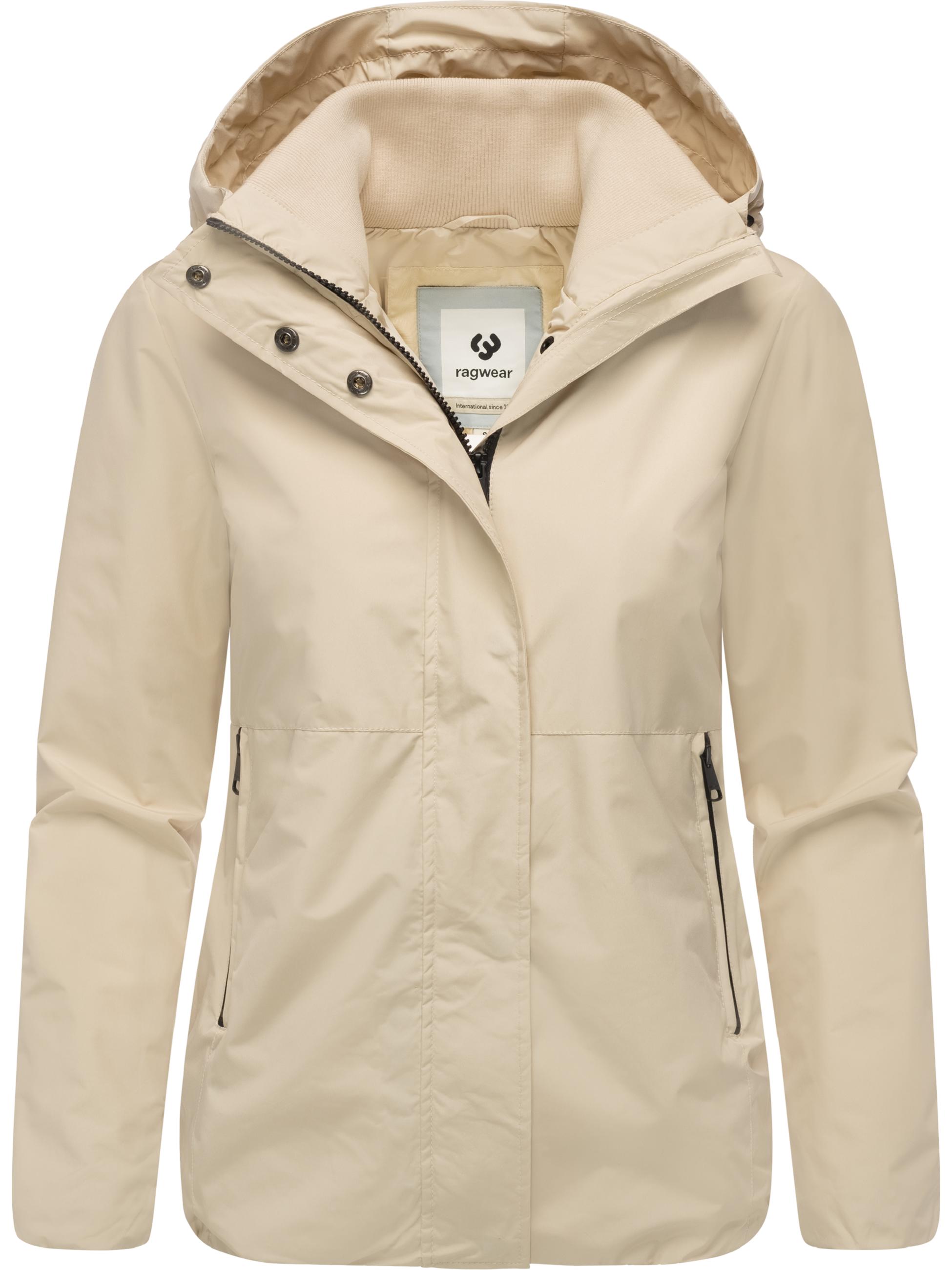 Wasserdichte Übergangsjacke mit Kapuze "Sunniva A" Ecru