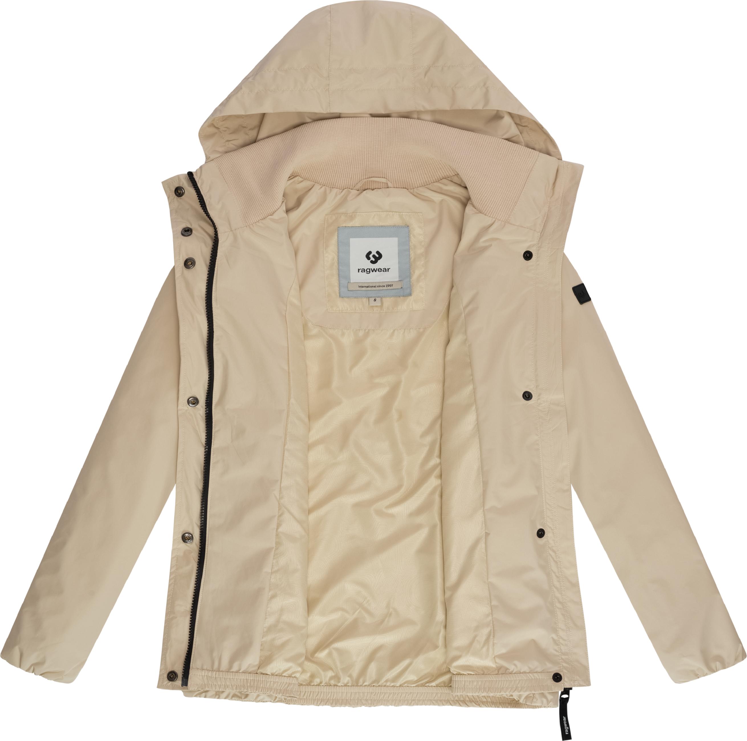 Wasserdichte Übergangsjacke mit Kapuze "Sunniva A" Ecru