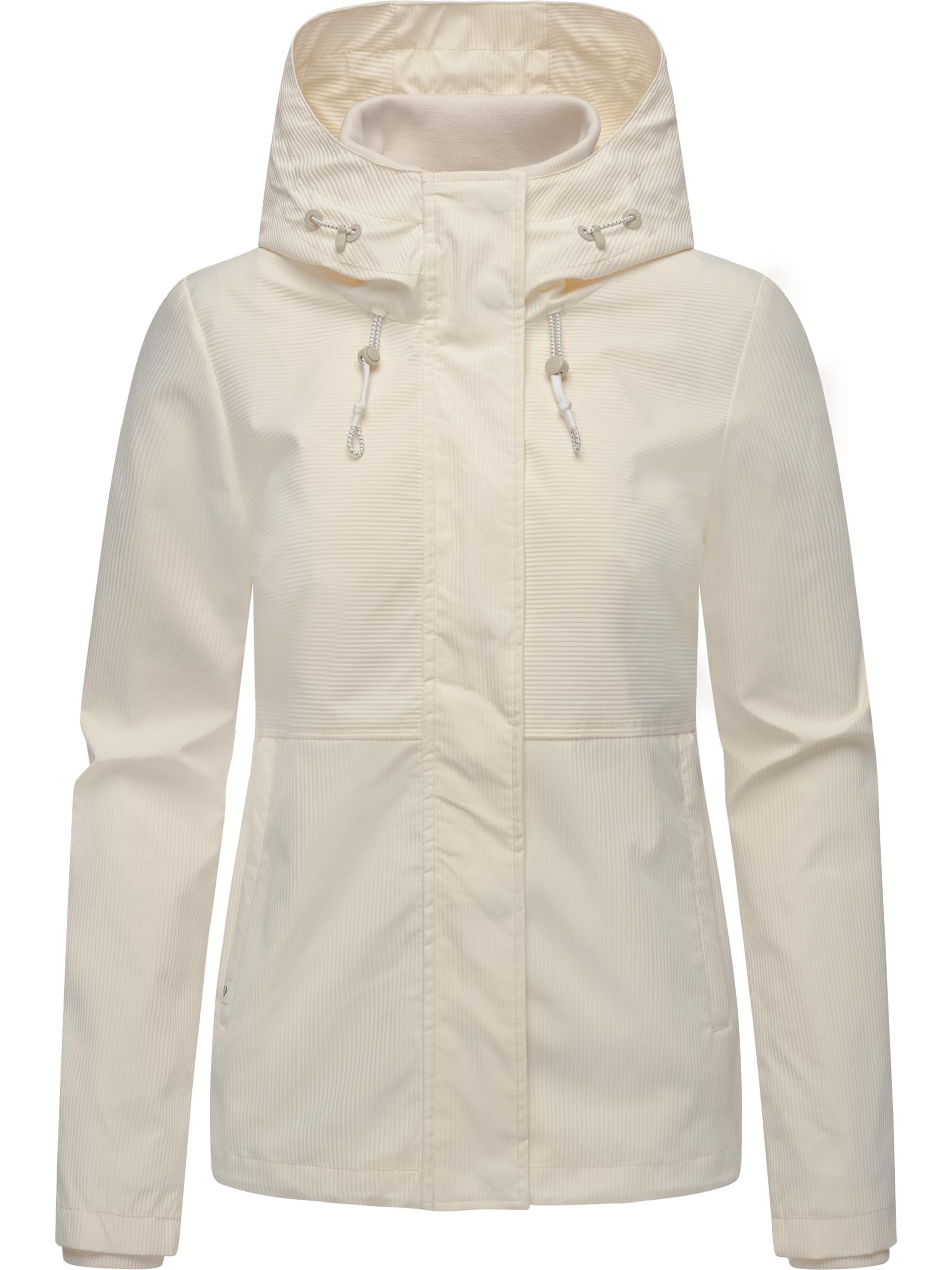 Wasserdichte Übergangsjacke mit Rillenstruktur "Sunniva B" Ivory