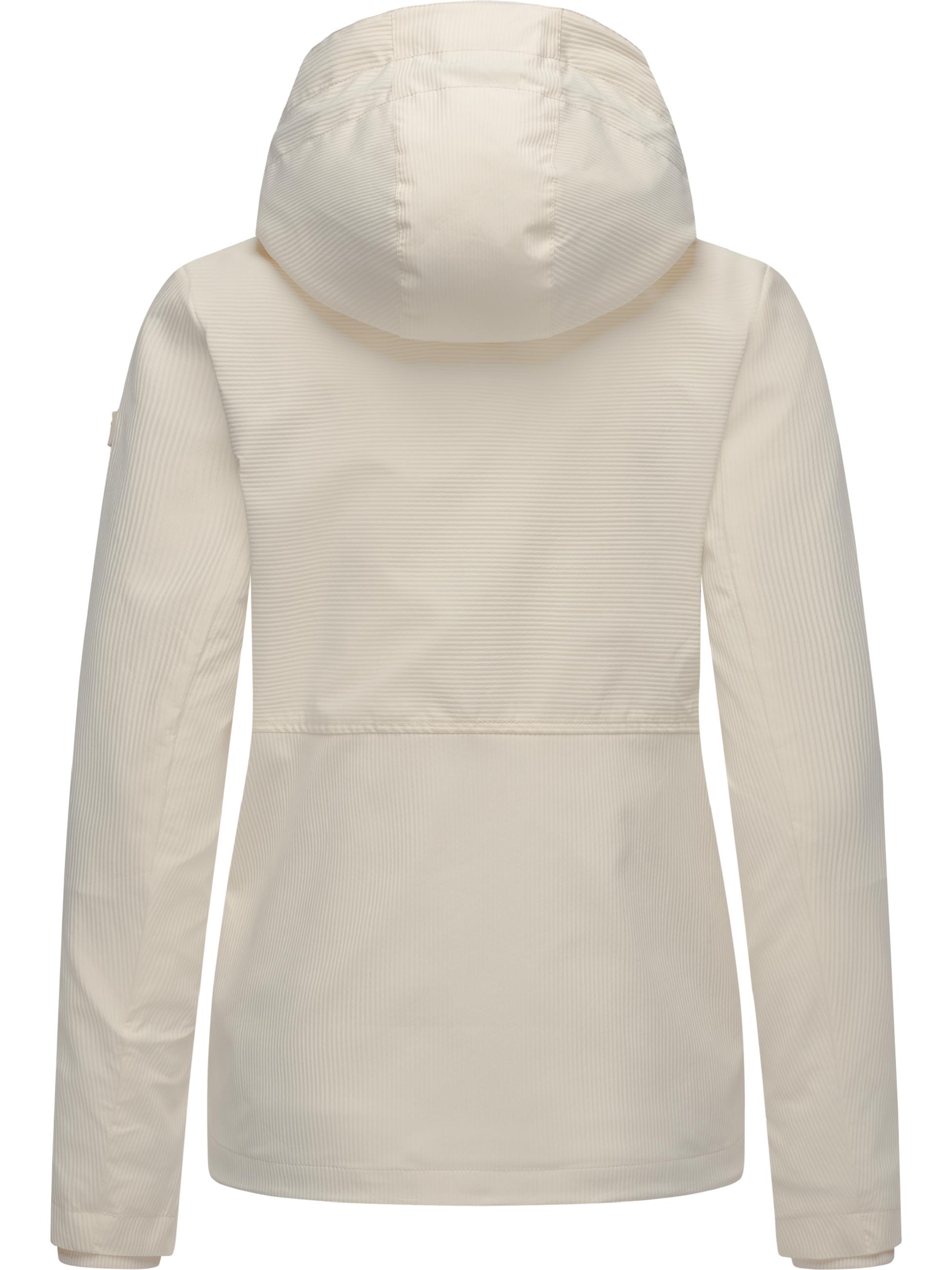 Wasserdichte Übergangsjacke mit Rillenstruktur "Sunniva B" Ivory