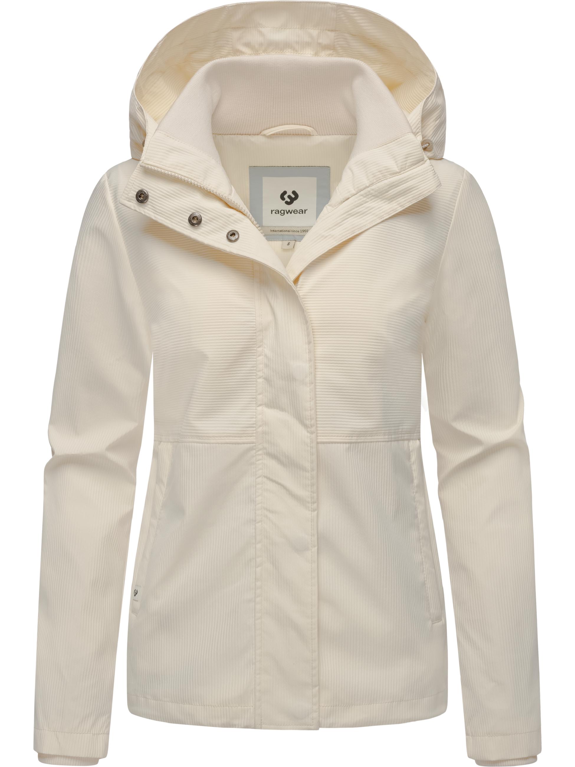 Wasserdichte Übergangsjacke mit Rillenstruktur "Sunniva B" Ivory