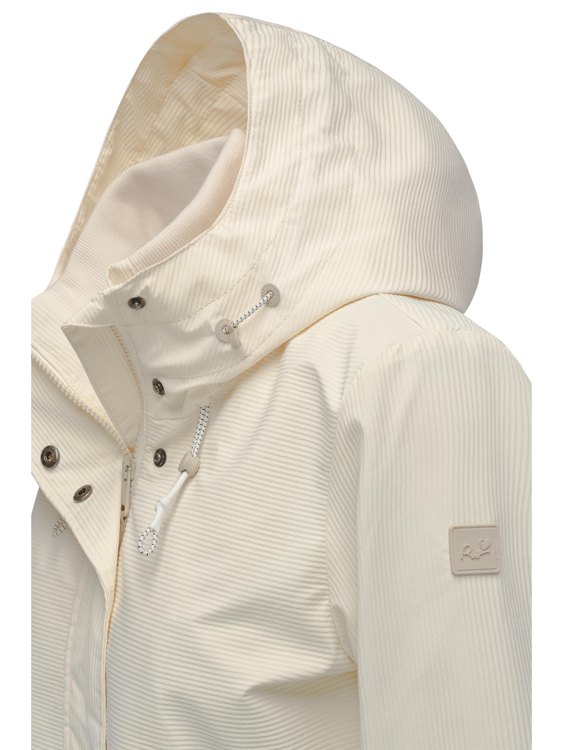 Wasserdichte Übergangsjacke mit Rillenstruktur "Sunniva B" Ivory