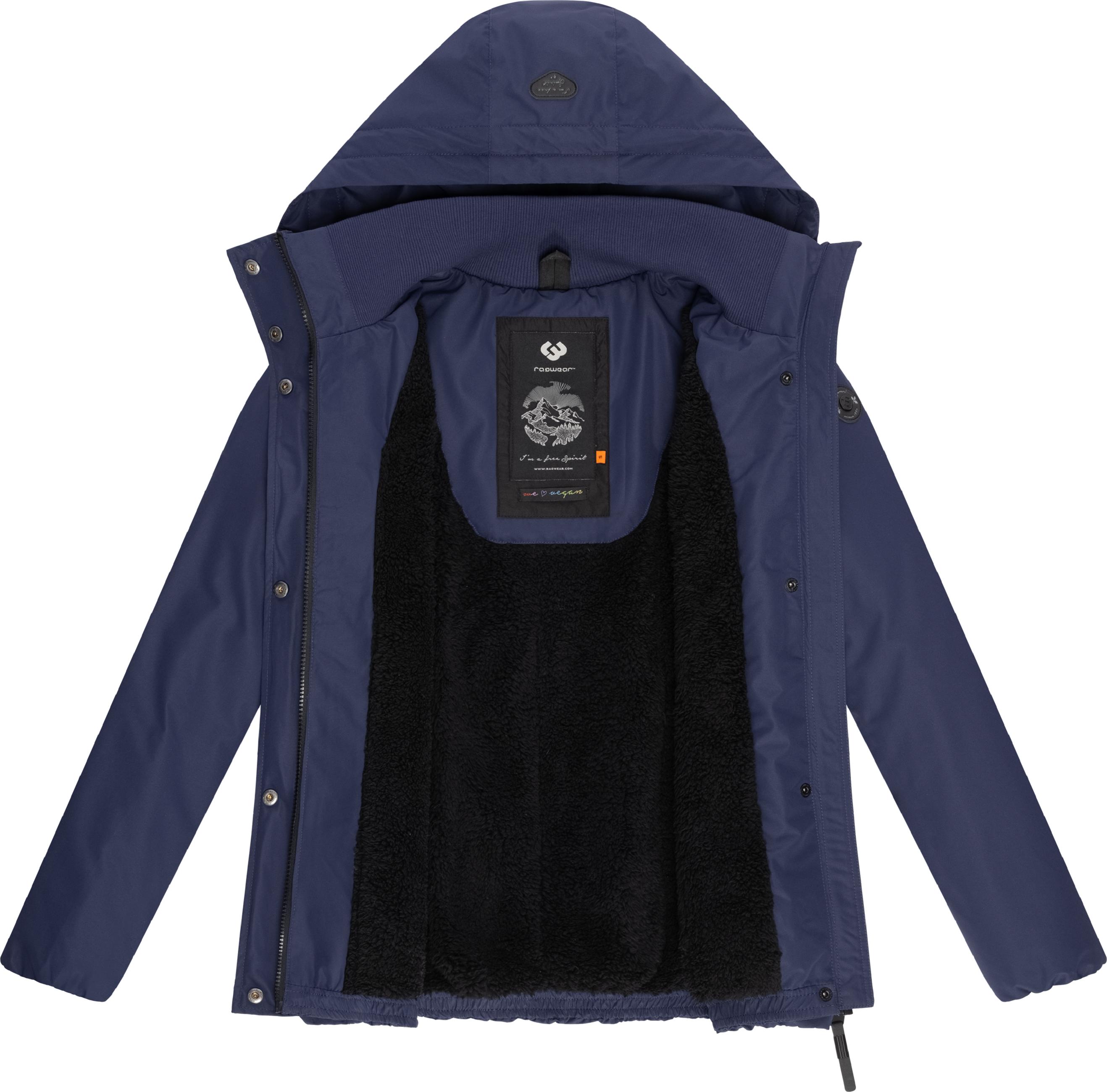 Winterjacke mit flauschigem Teddyfell-Innenfutter "Sunniva" Midnight