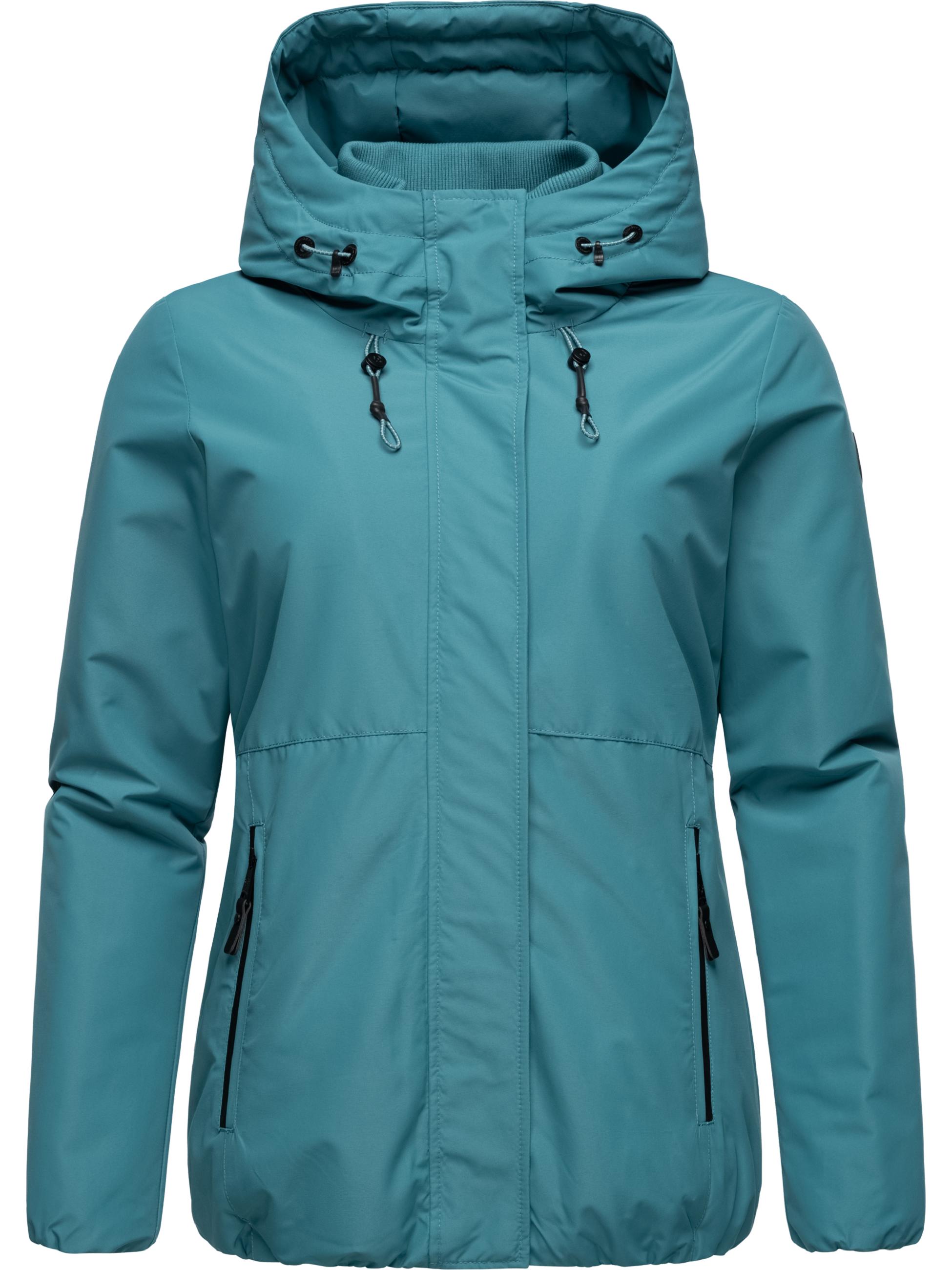 Wasserdichte Winterjacke mit flauschigem Teddyfell-Innenfutter "Sunniva" Ocean Green