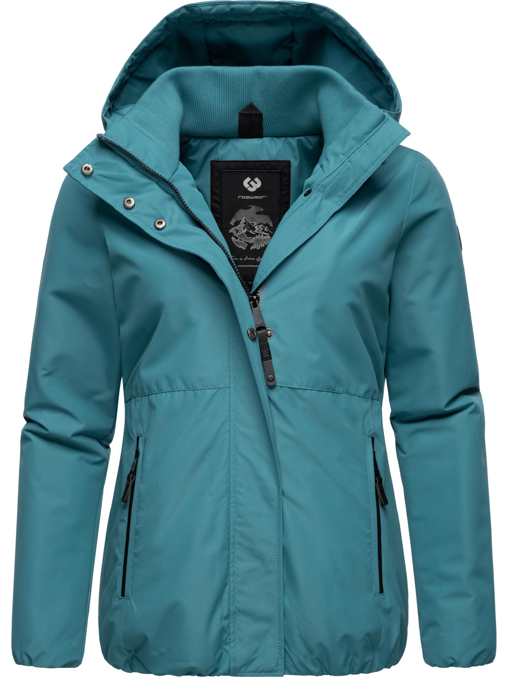 Wasserdichte Winterjacke mit flauschigem Teddyfell-Innenfutter "Sunniva" Ocean Green