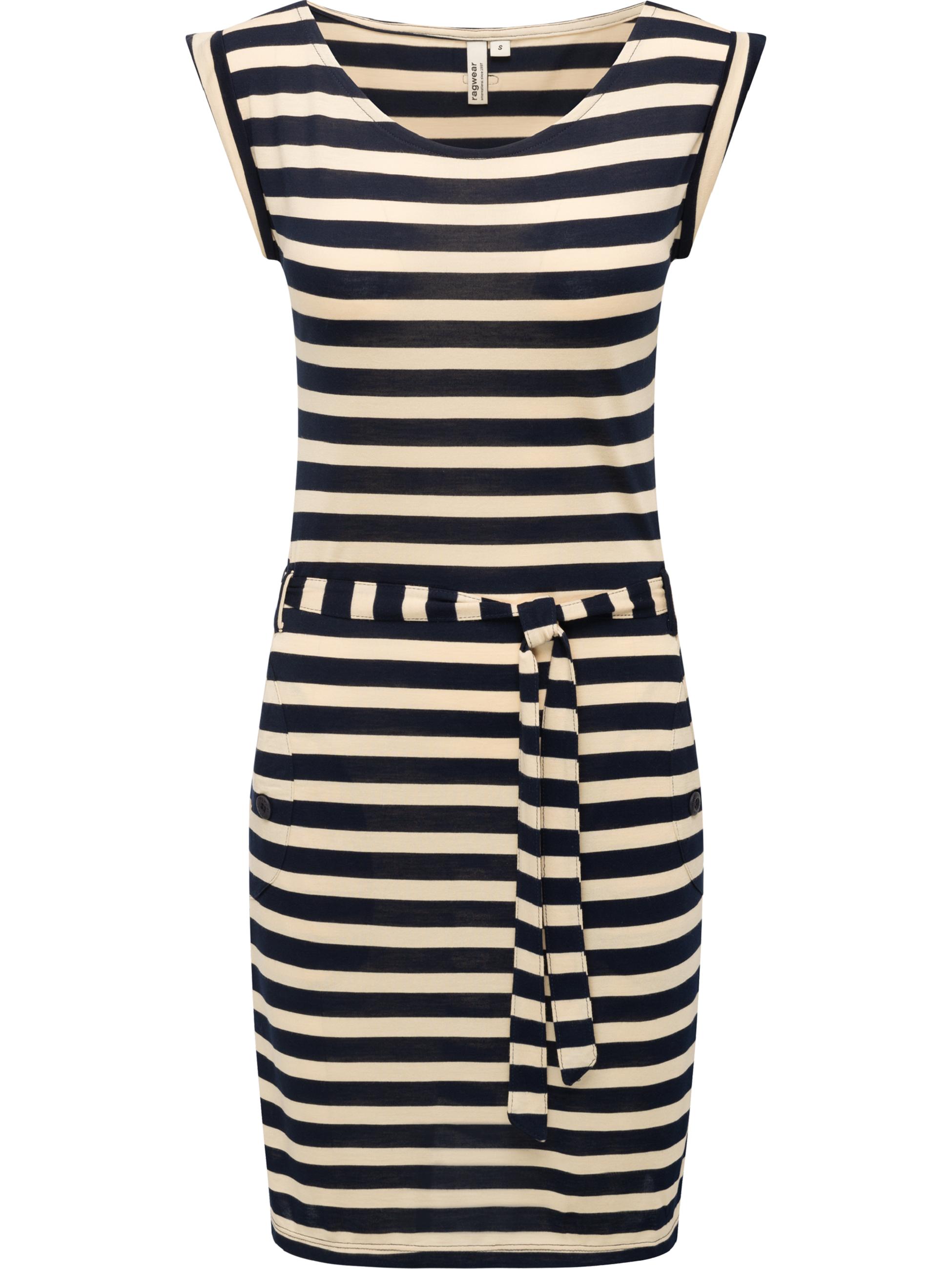 Gestreiftes Sommerkleid mit Taillenband "Tagg Stripes" Navy