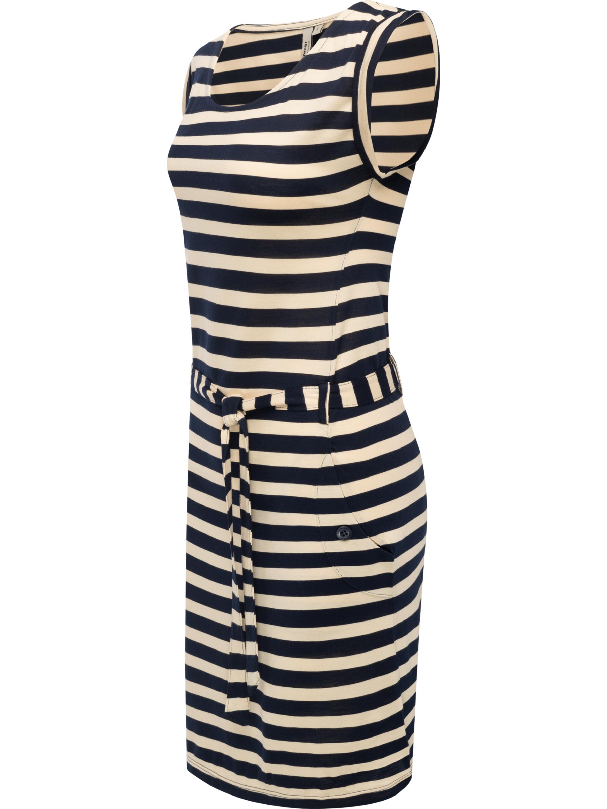 Gestreiftes Sommerkleid mit Taillenband "Tagg Stripes" Navy