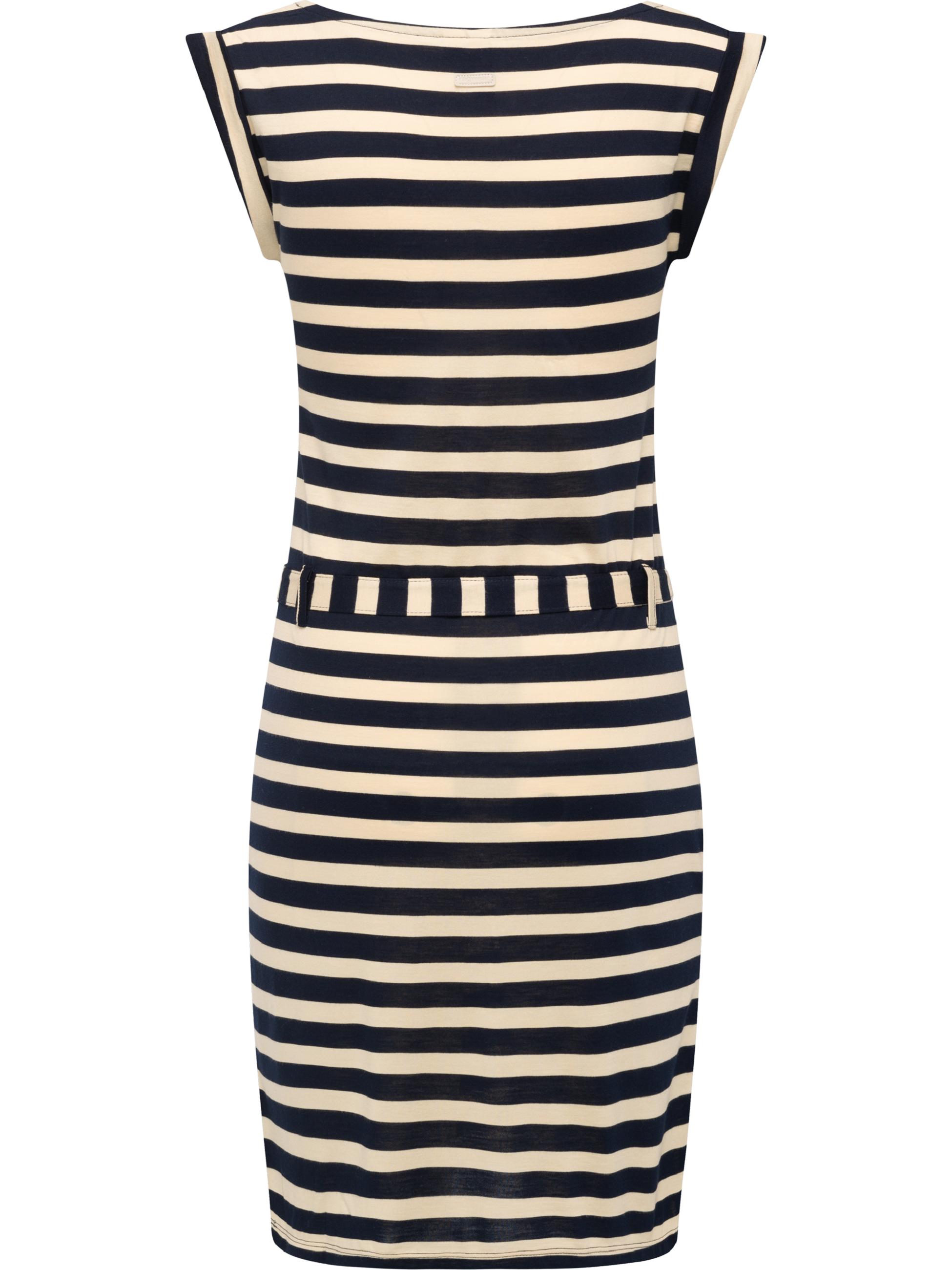 Gestreiftes Sommerkleid mit Taillenband "Tagg Stripes" Navy