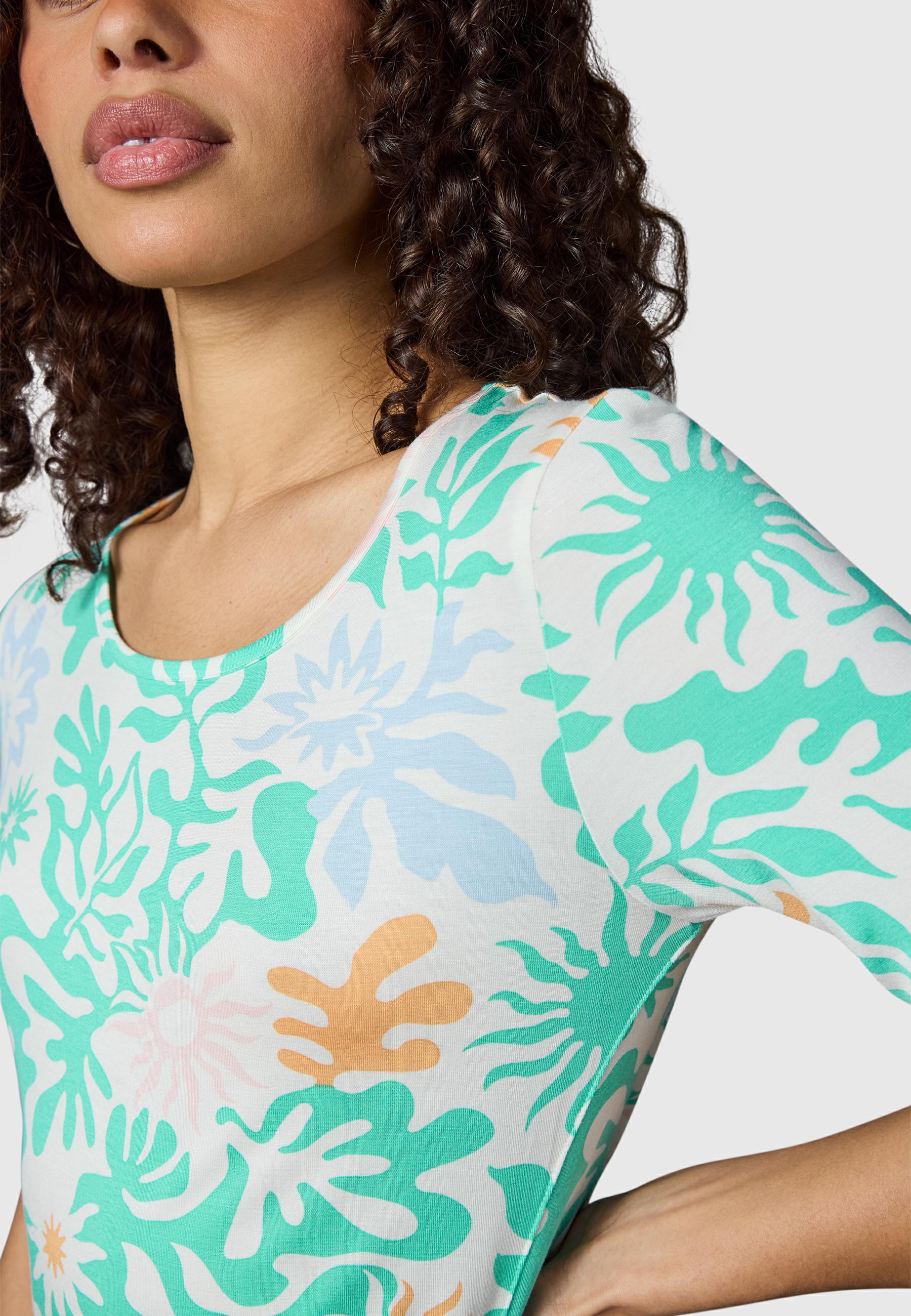 Midikleid "Taggiana Print" Mint Combo