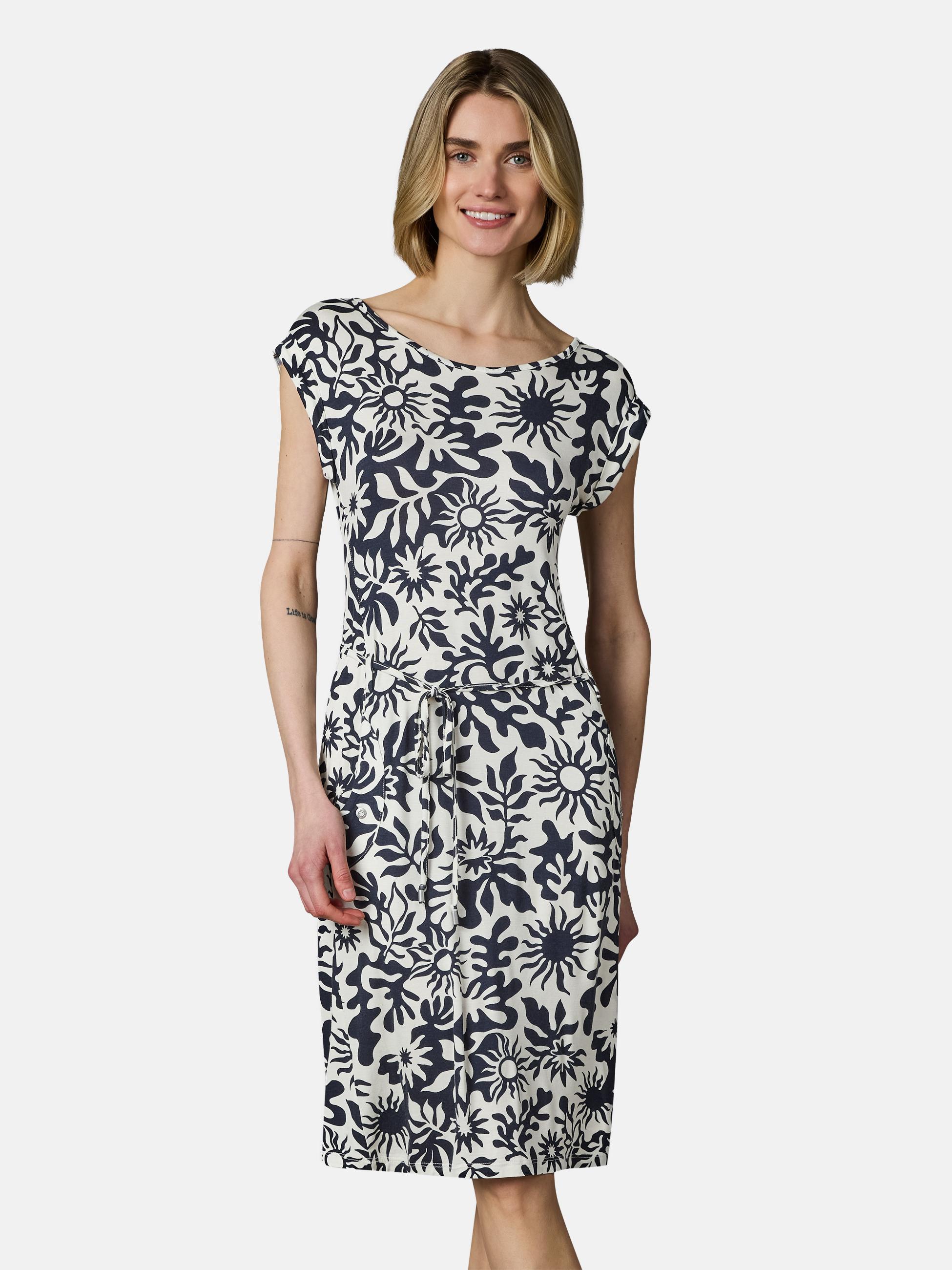 Bequemes Sommerkleid Kurzarm Midikleid "Taggien Print" Blue26