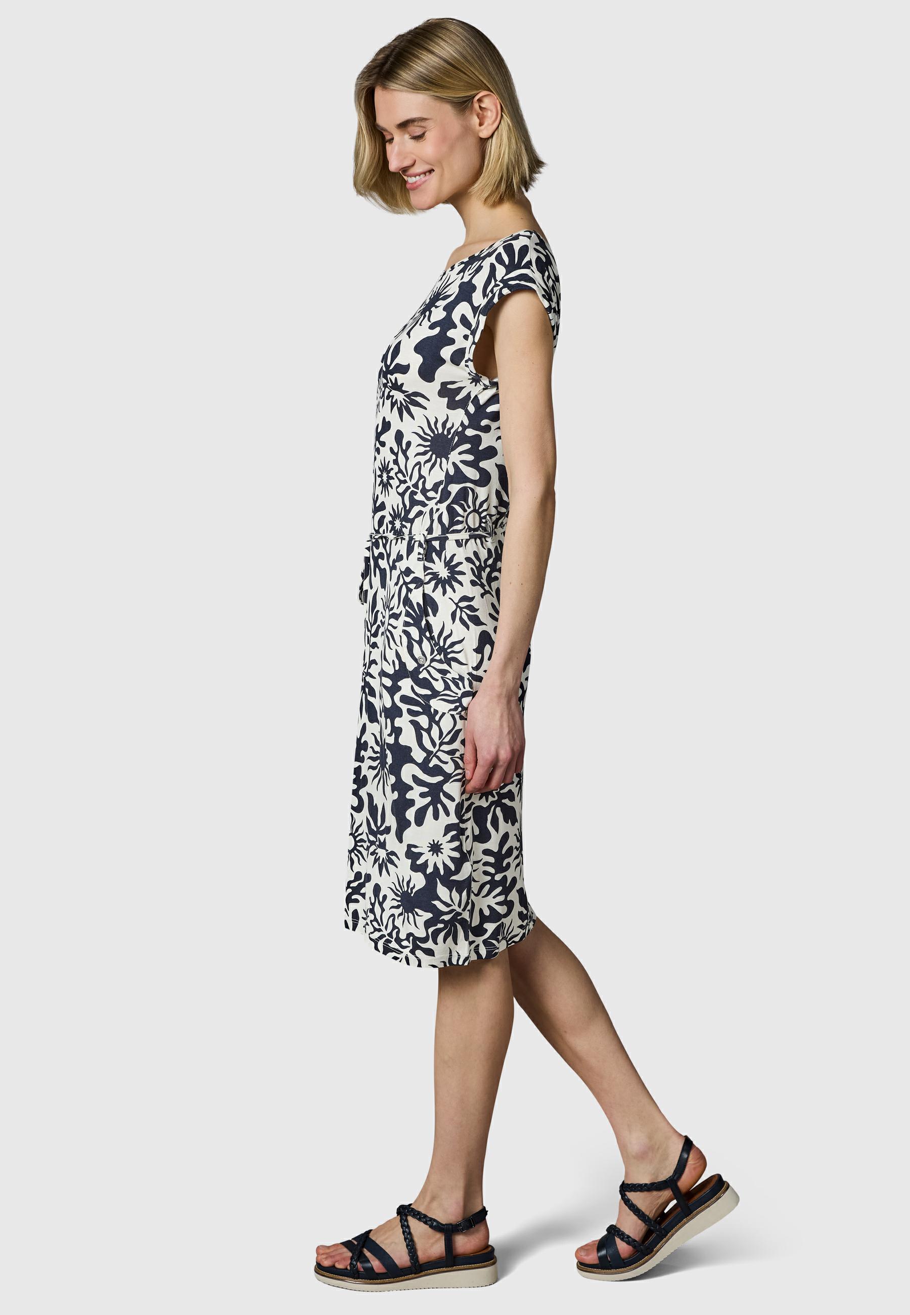 Bequemes Sommerkleid Kurzarm Midikleid "Taggien Print" Blue26