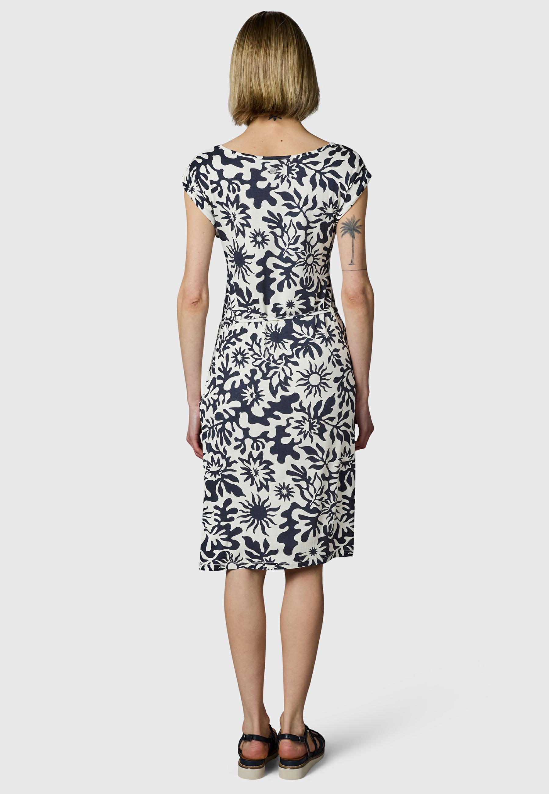 Bequemes Sommerkleid Kurzarm Midikleid "Taggien Print" Blue26