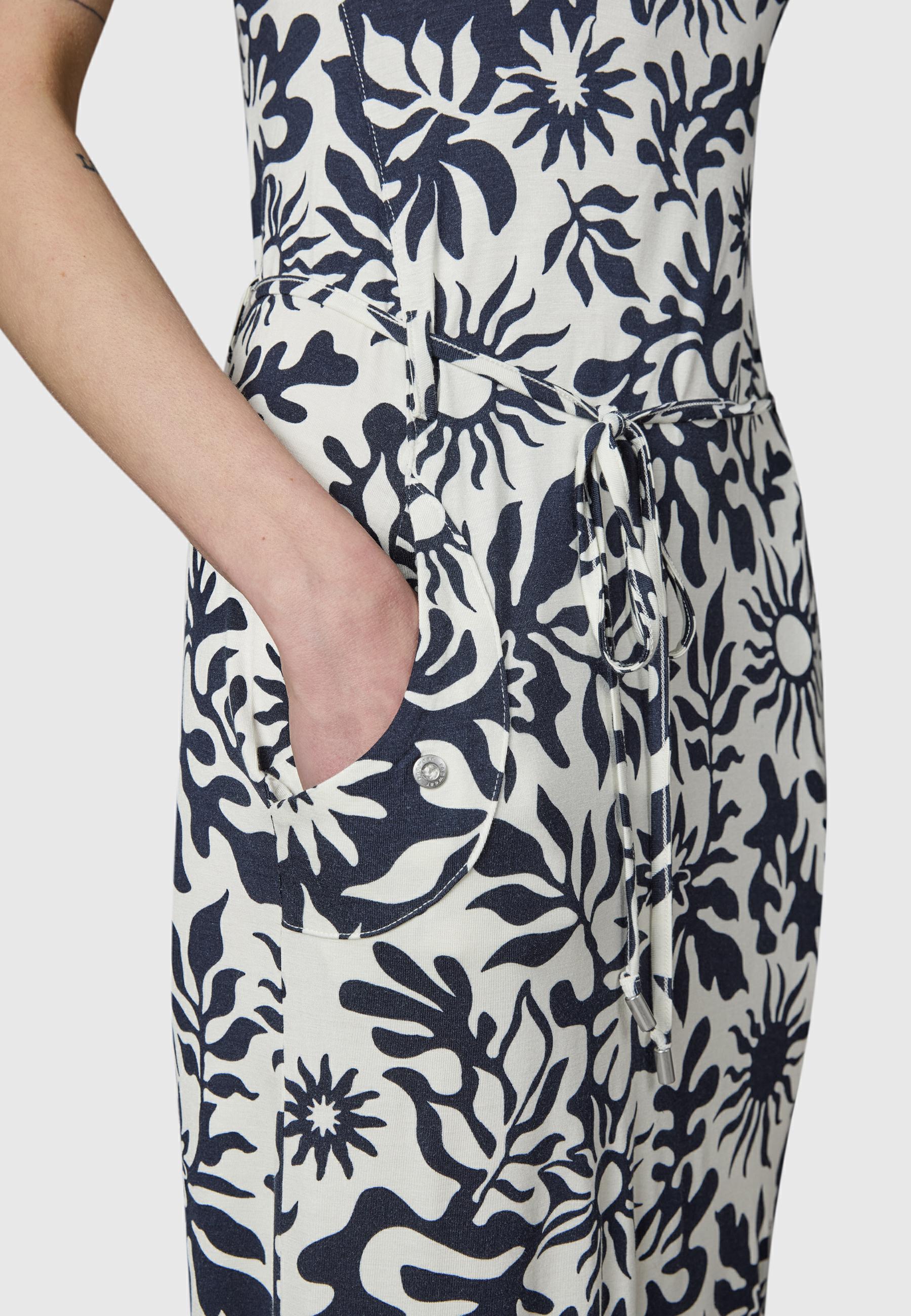 Bequemes Sommerkleid Kurzarm Midikleid "Taggien Print" Blue26