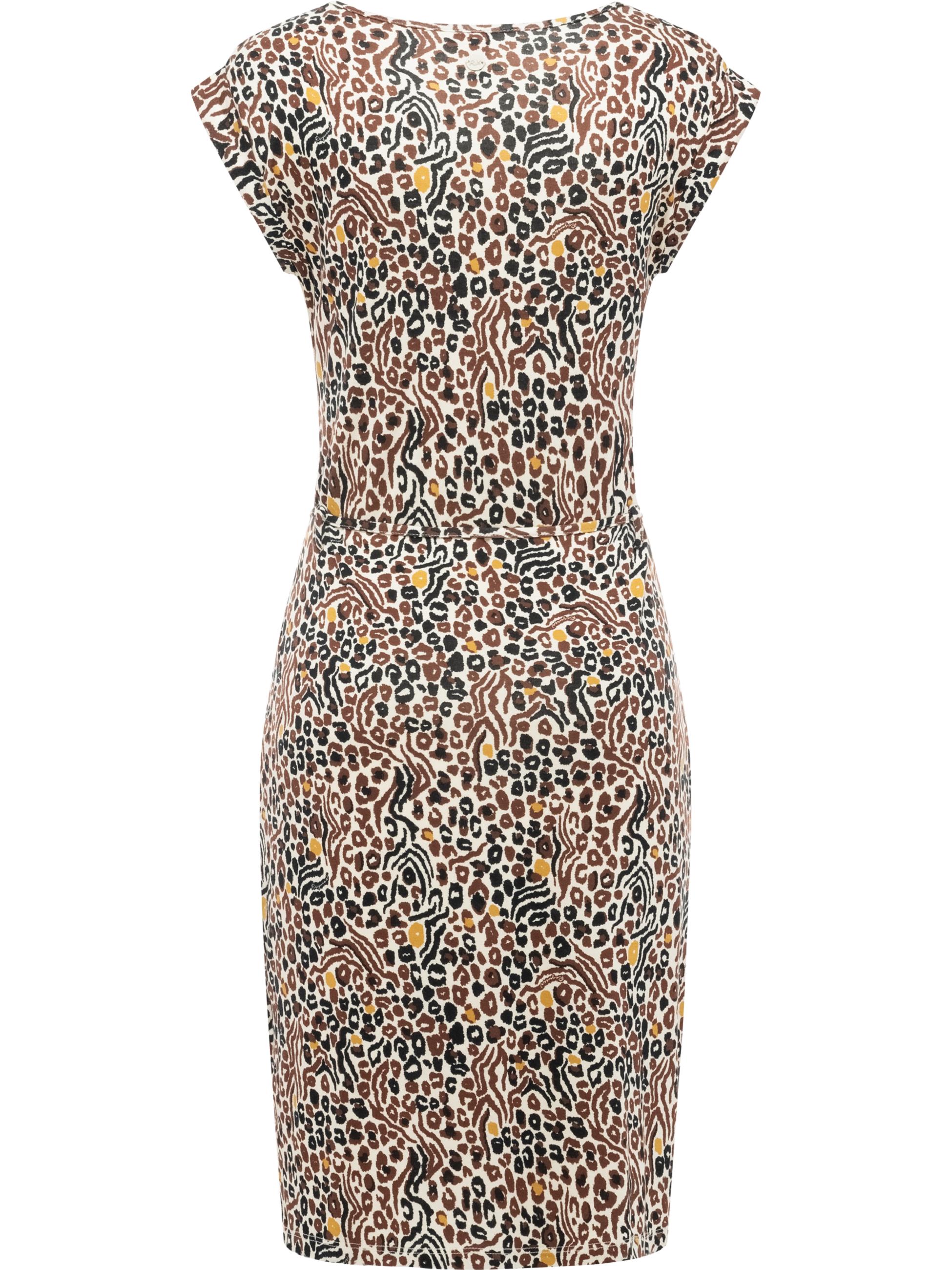 Bequemes Sommerkleid Kurzarm Midikleid "Taggien Print" Brown26