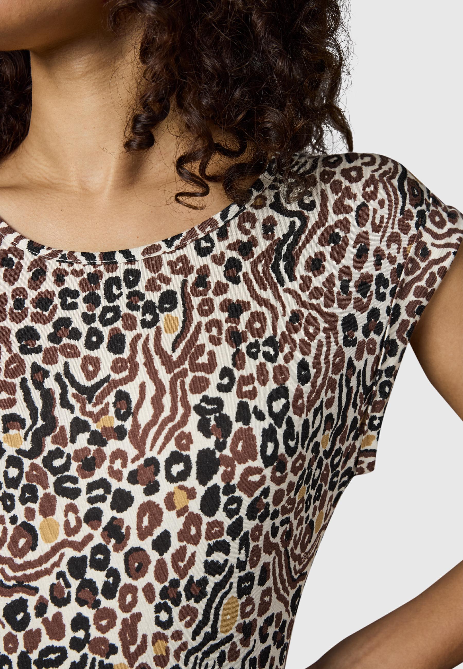 Bequemes Sommerkleid Kurzarm Midikleid "Taggien Print" Brown26