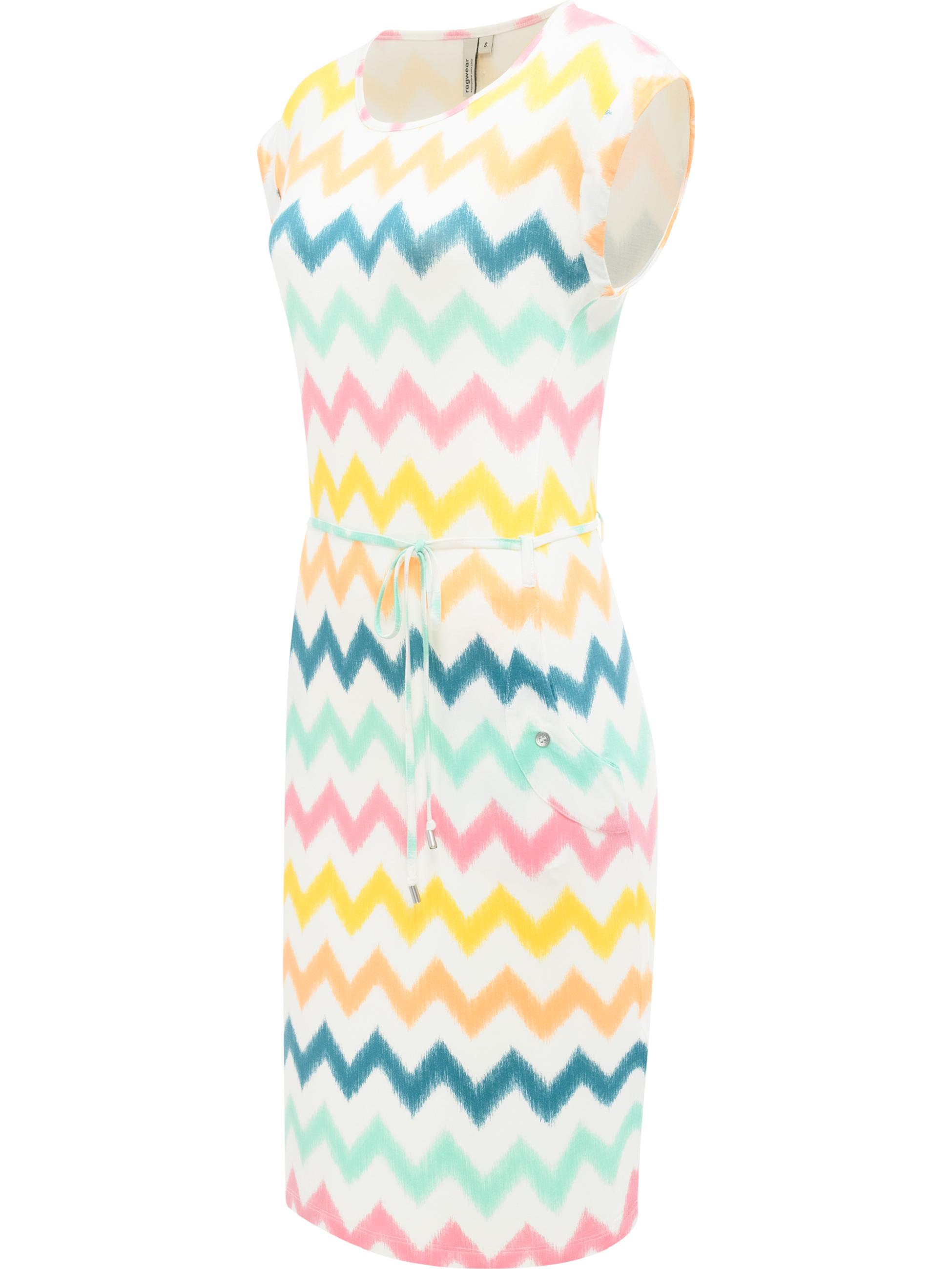 Bequemes Sommerkleid Kurzarm Midikleid "Taggien Print" Multi Combo26